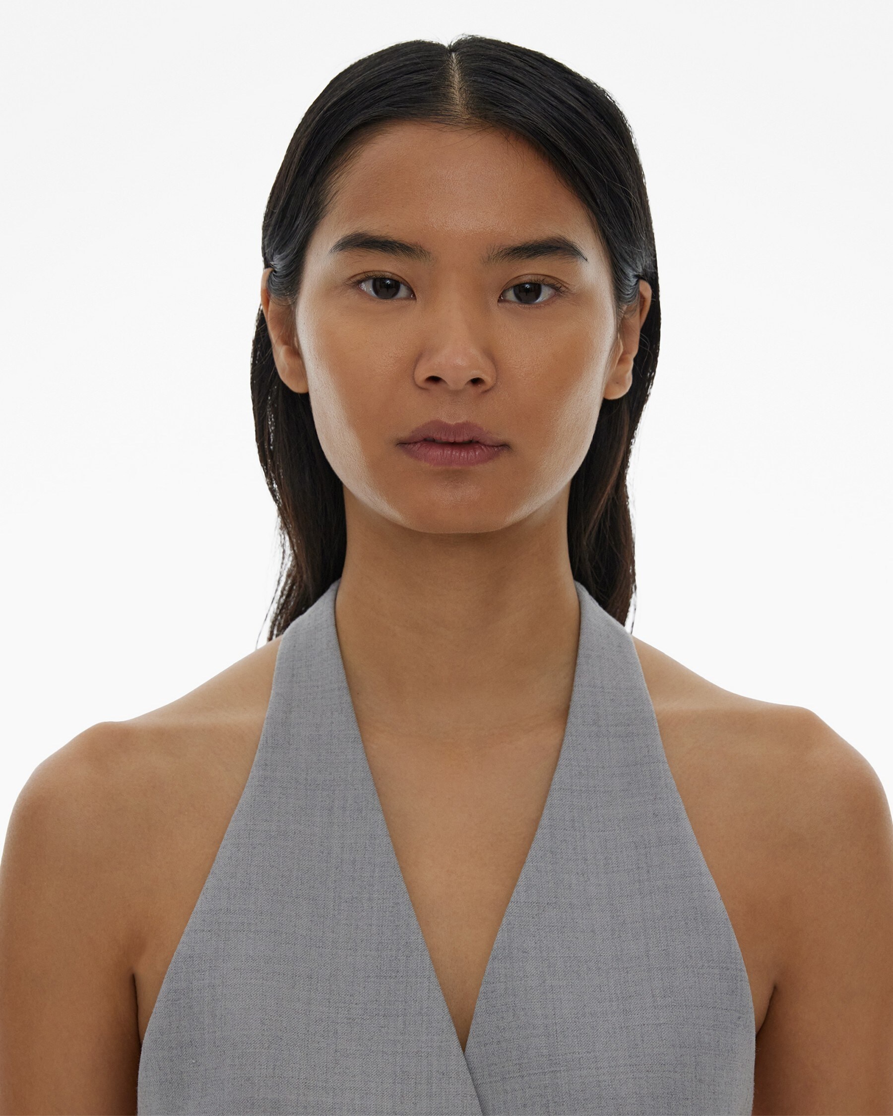 STRETCH WOOL HALTER VEST - 7