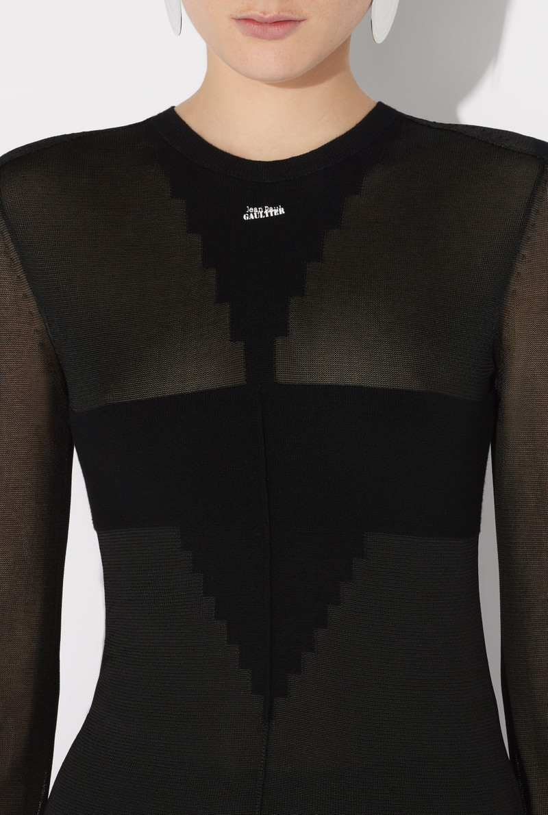 THE LONG LOGO KNIT DRESS 5