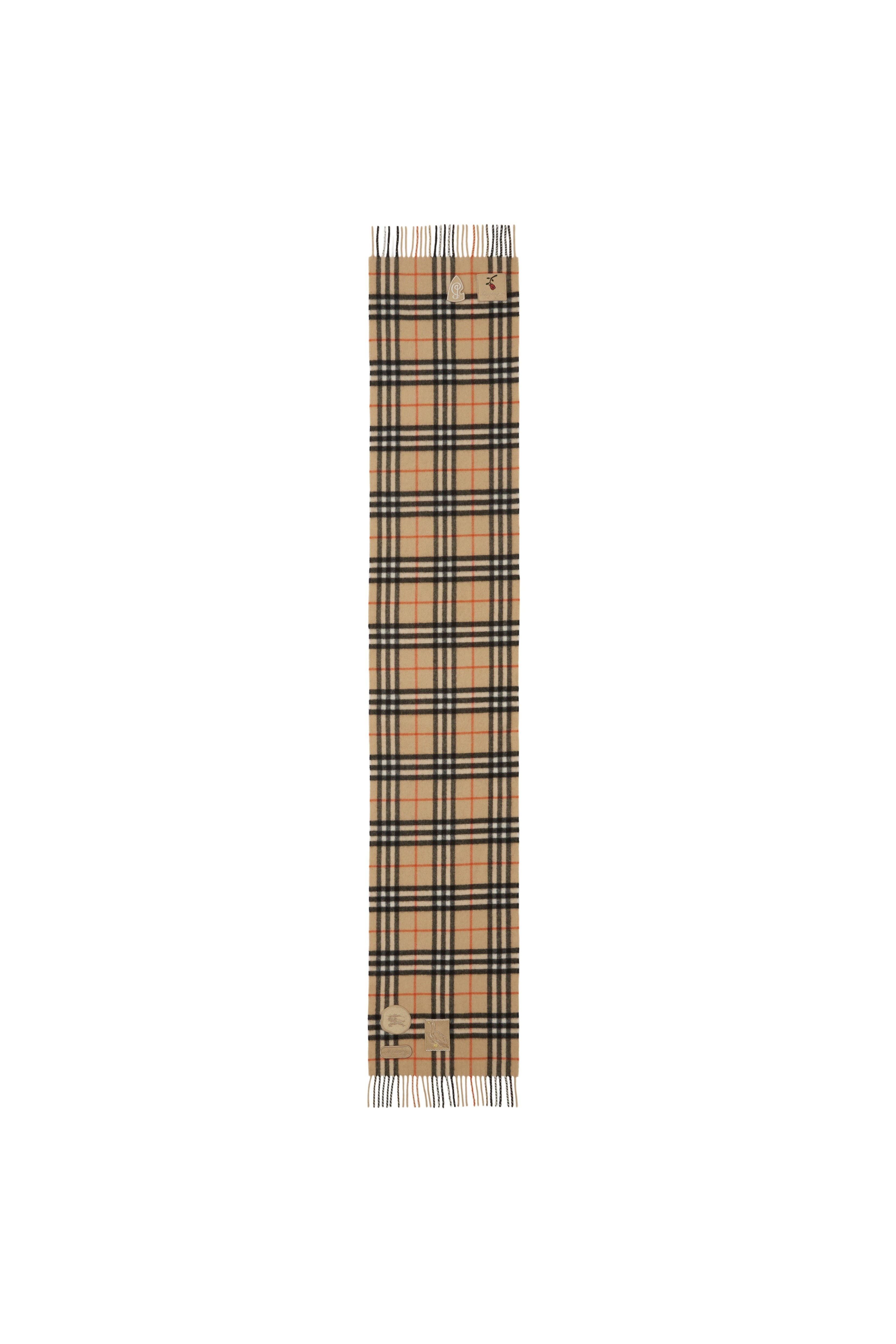 burberry Badge Check Cashmere Scarf in Sand at Nordstrom - 6