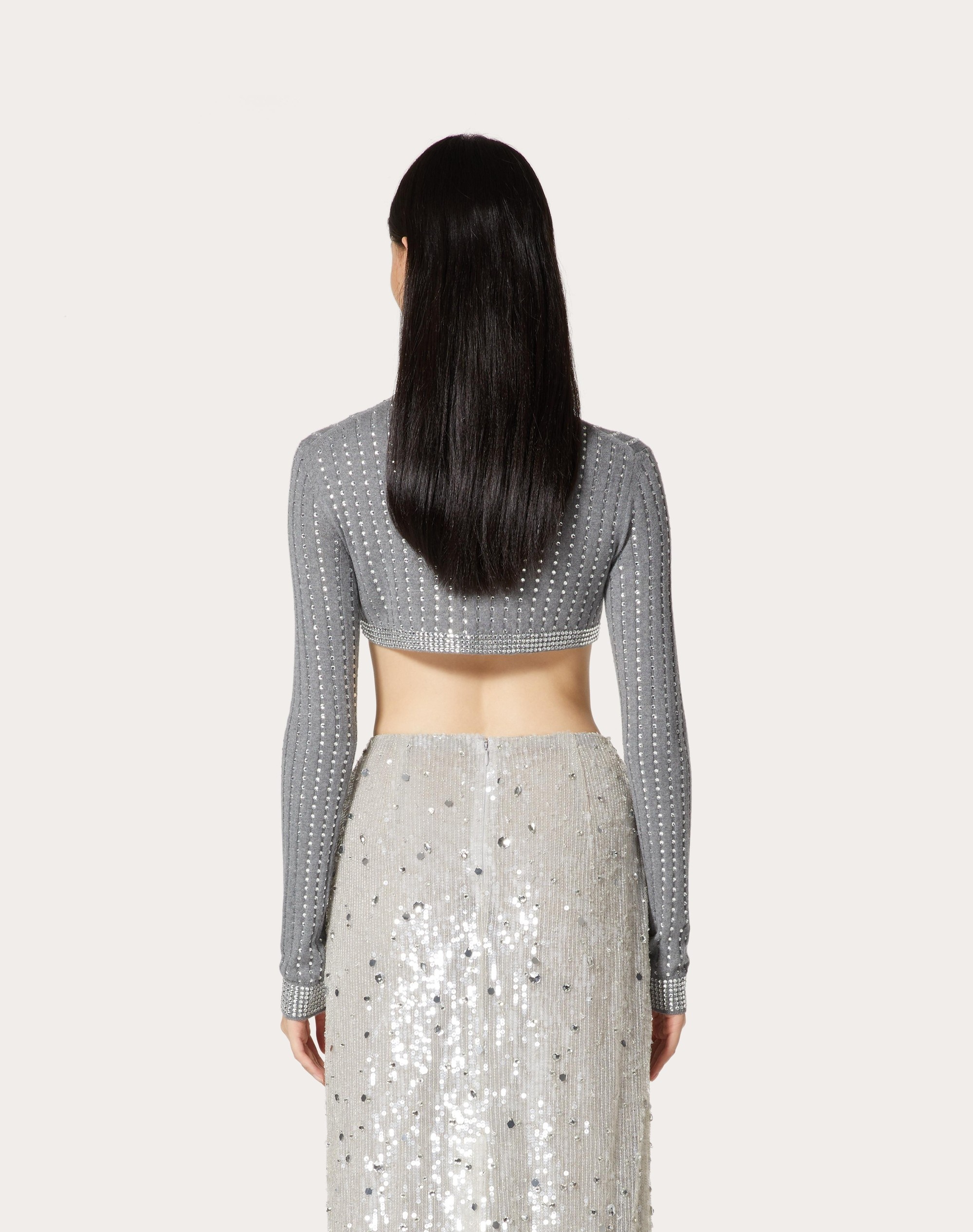 WOOL AND RHINESTONE CARDIGAN - 4