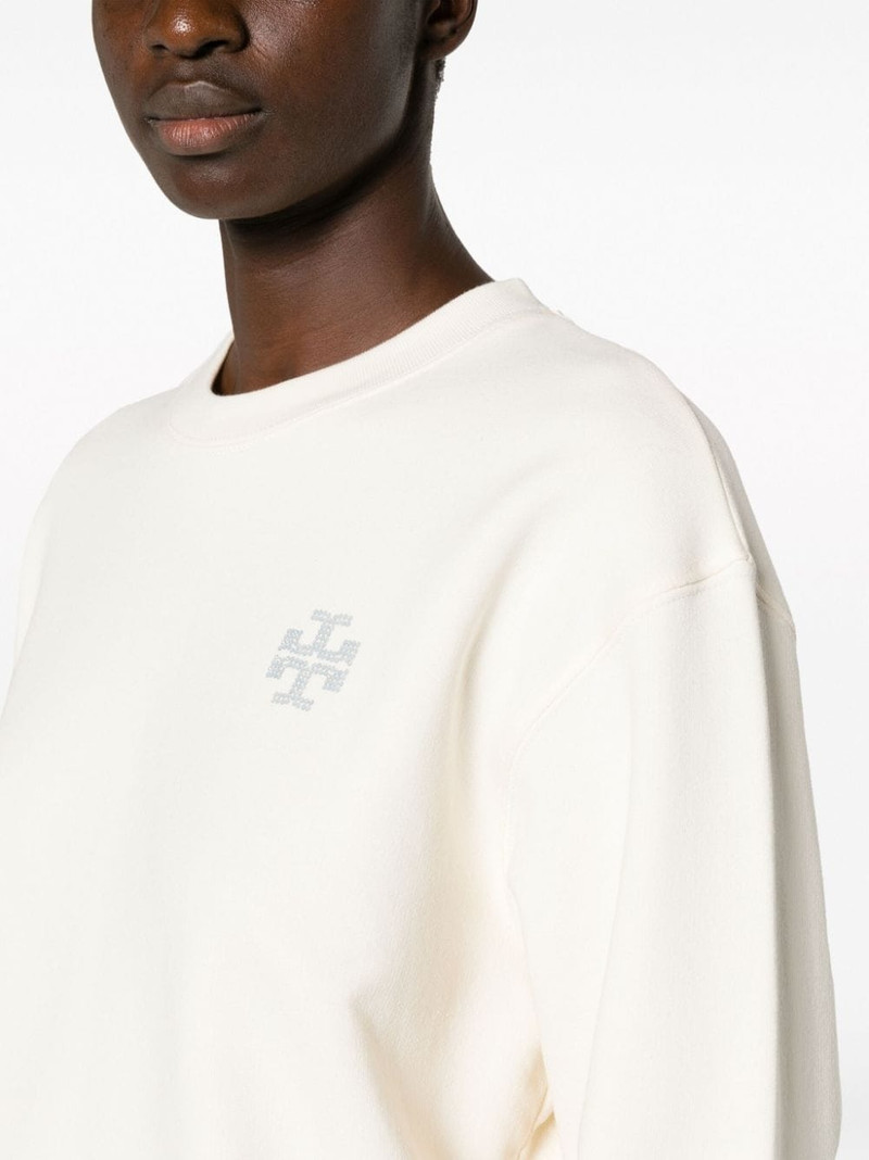 logo-embellished cotton sweatshirt 5