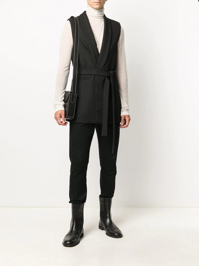 Ann Demeulemeester belted long waistcoat outlook