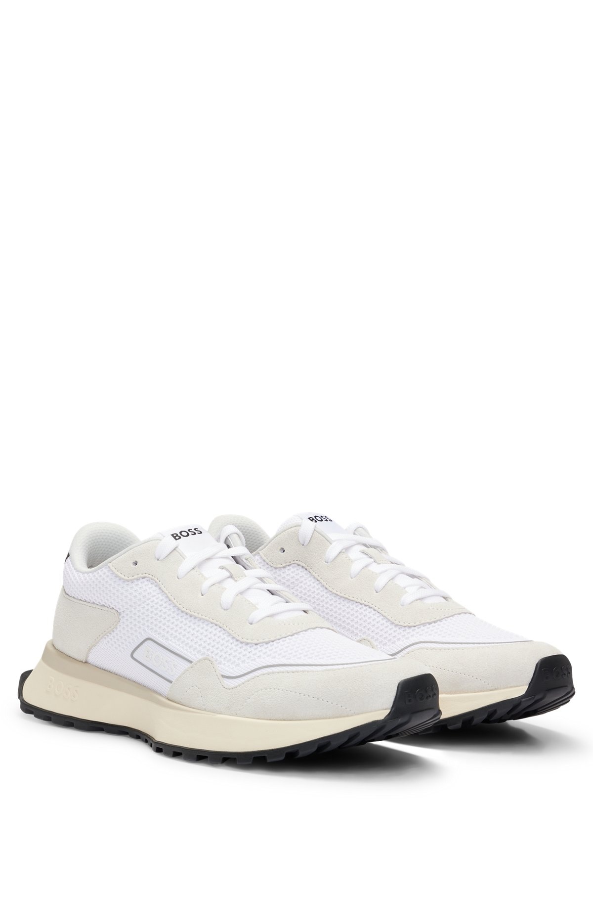 MIXED-MATERIAL TRAINERS WITH SUEDE AND FAUX LEATHER - 2