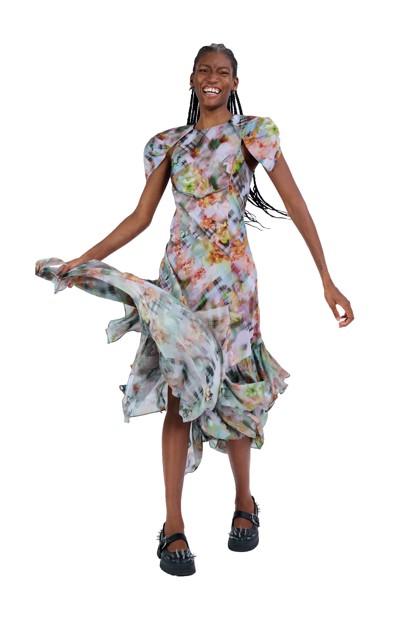 GARDEN BLUR HILLARY DRESS - 7