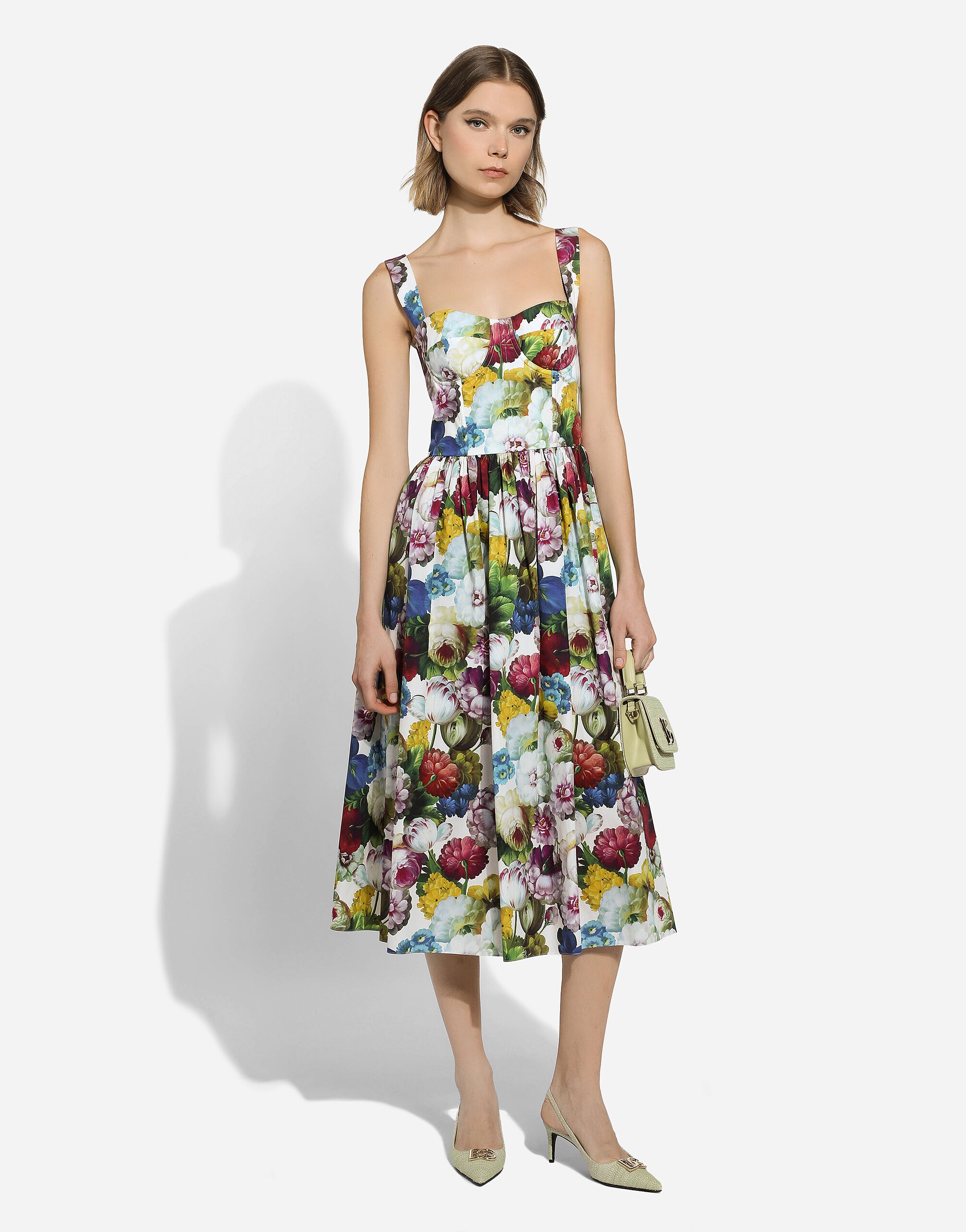 Corset dress with nocturnal flower print - 2