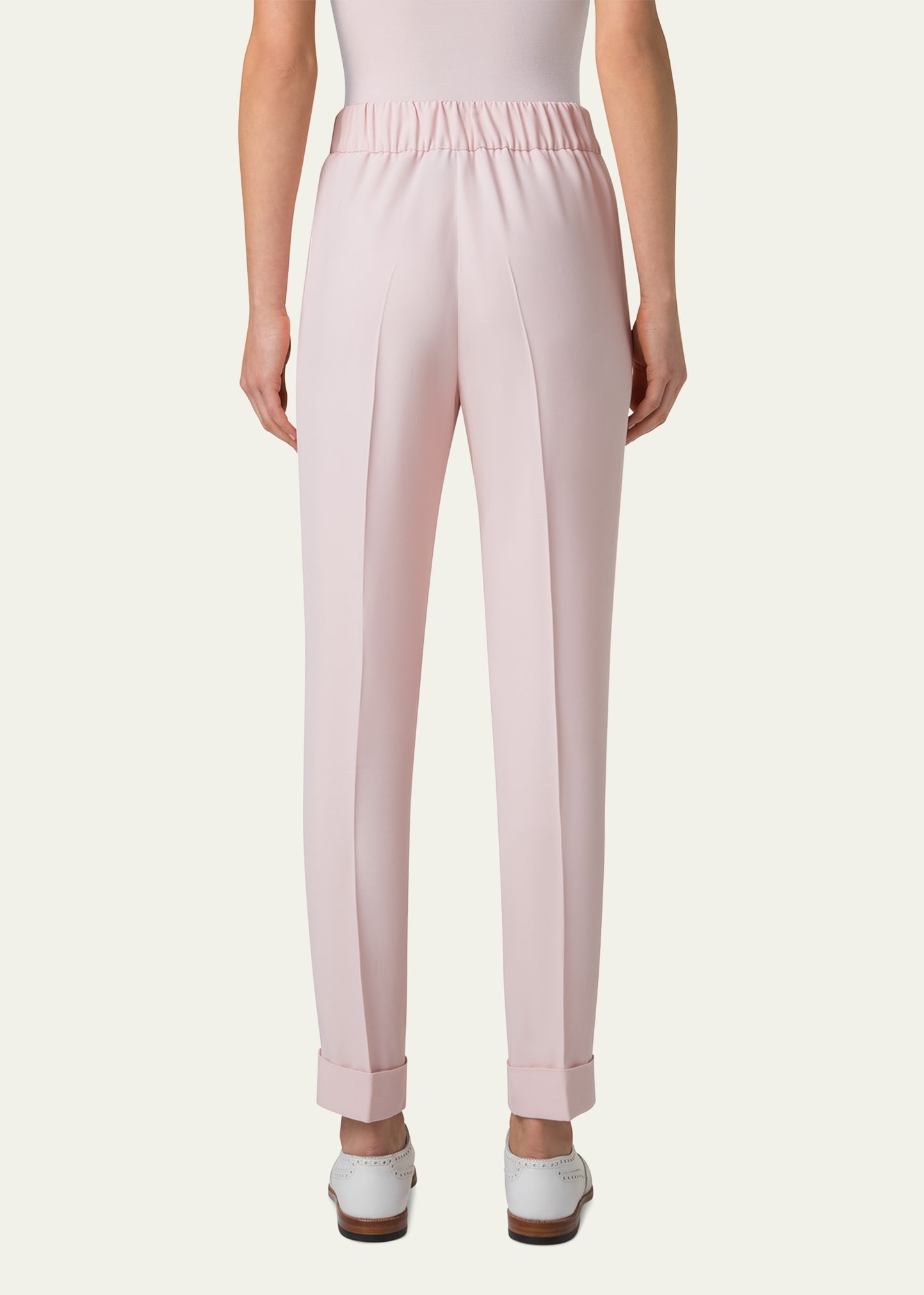 Chris Crepe Tapered-Leg Cuffed Pants - 3