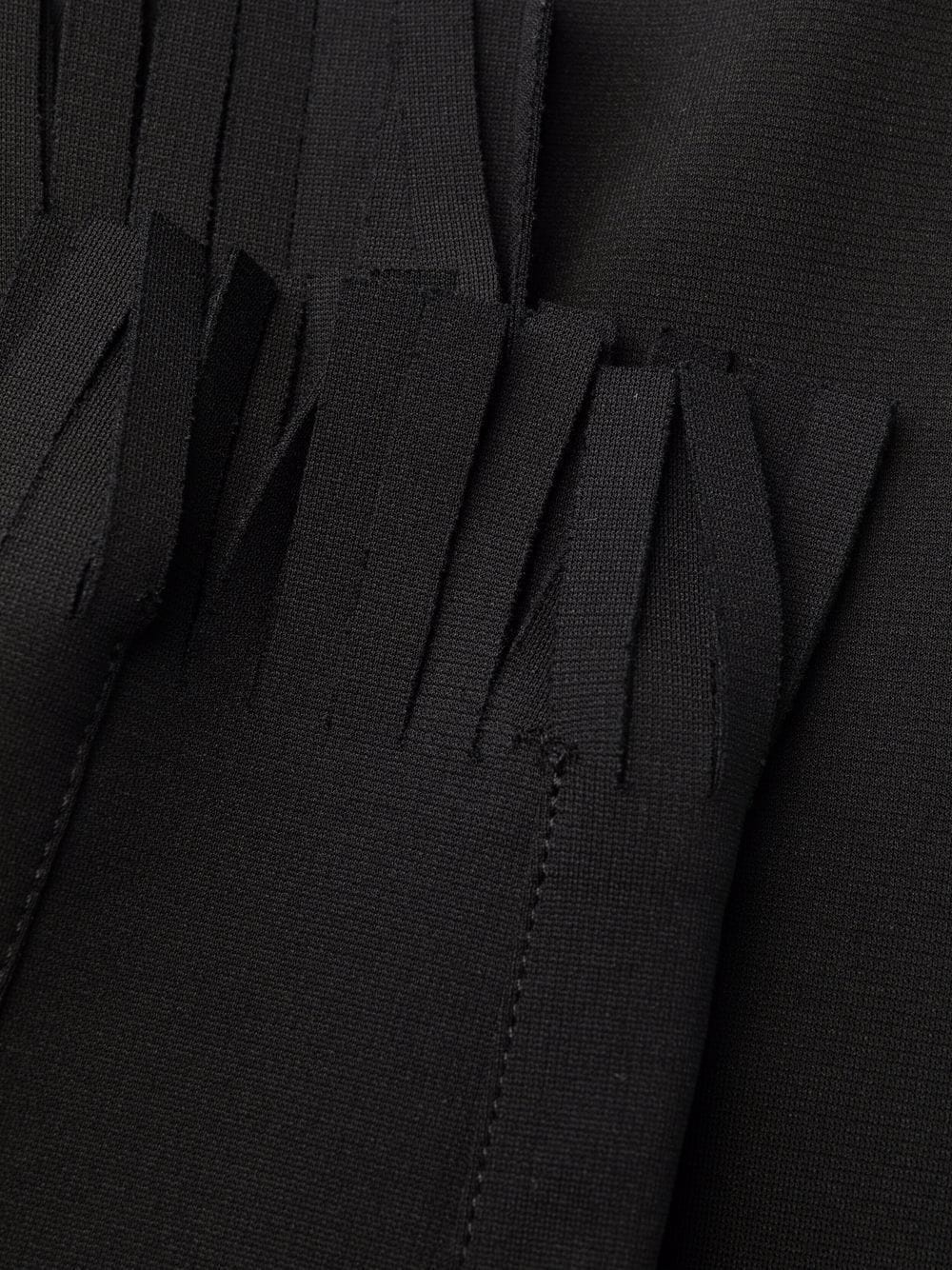 high-waisted fringed-edge leggings - 6