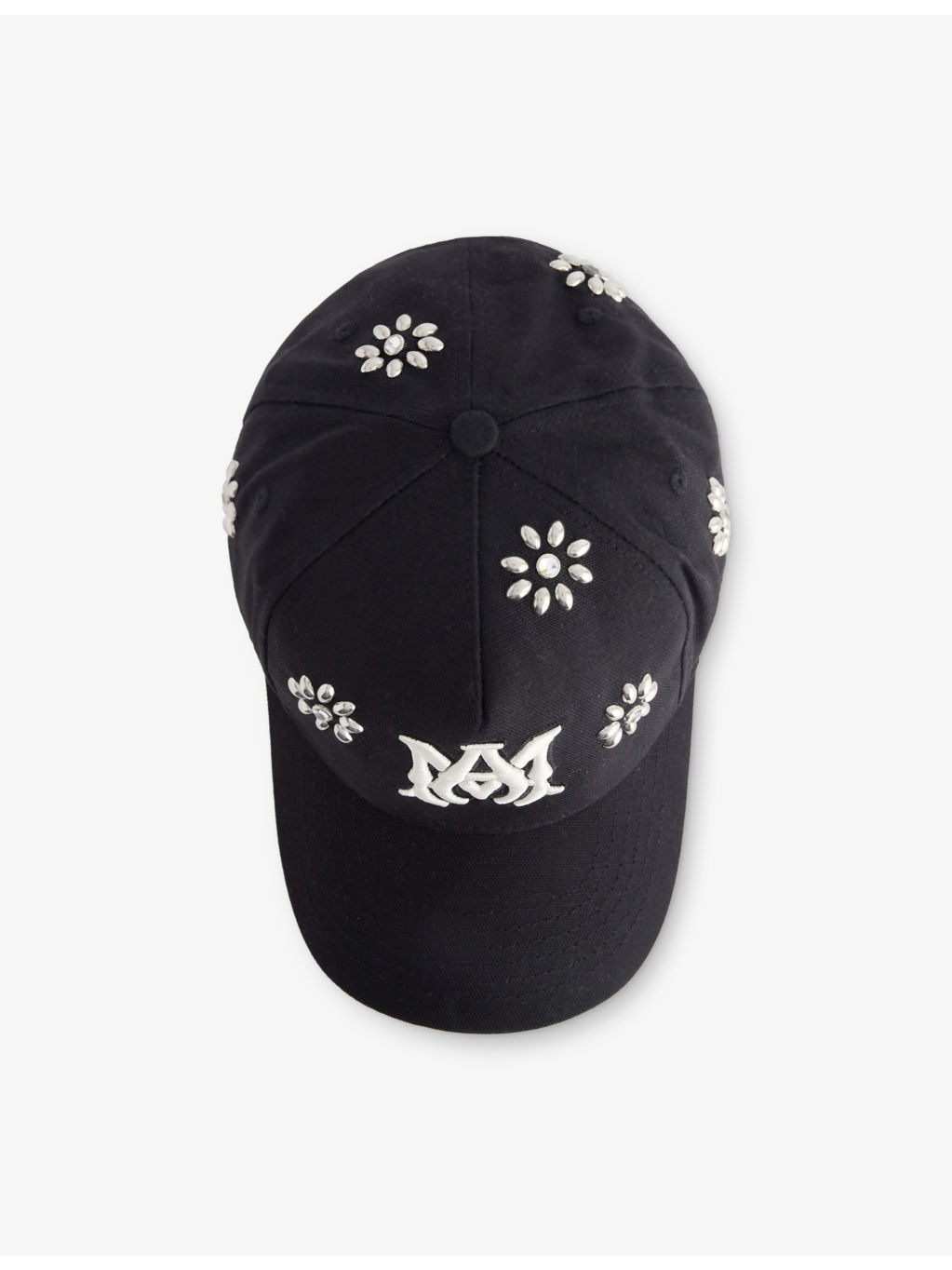 Canvas Studded Cotton Baseball Cap - 4