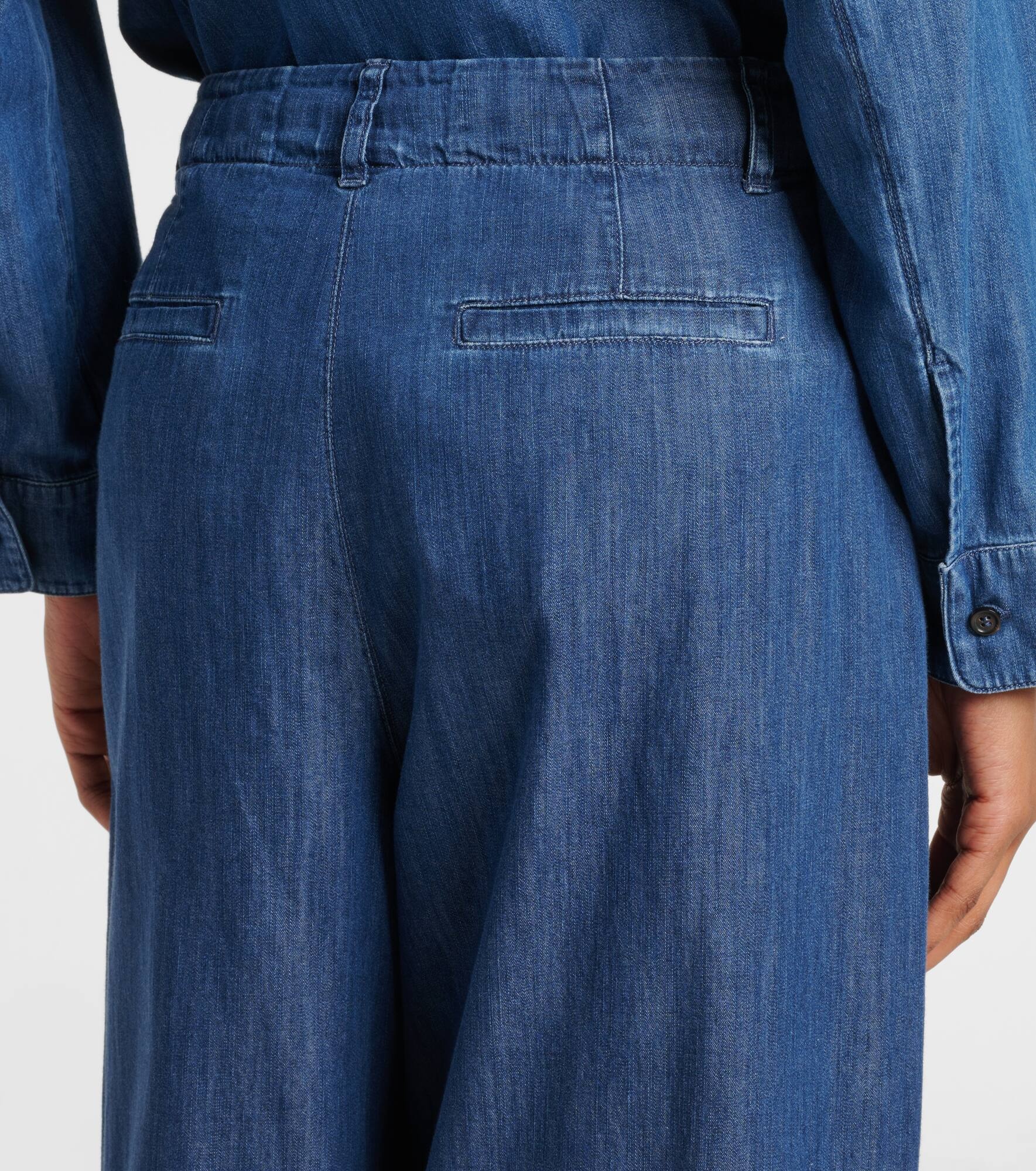 Sophie denim wide-leg pants - 6