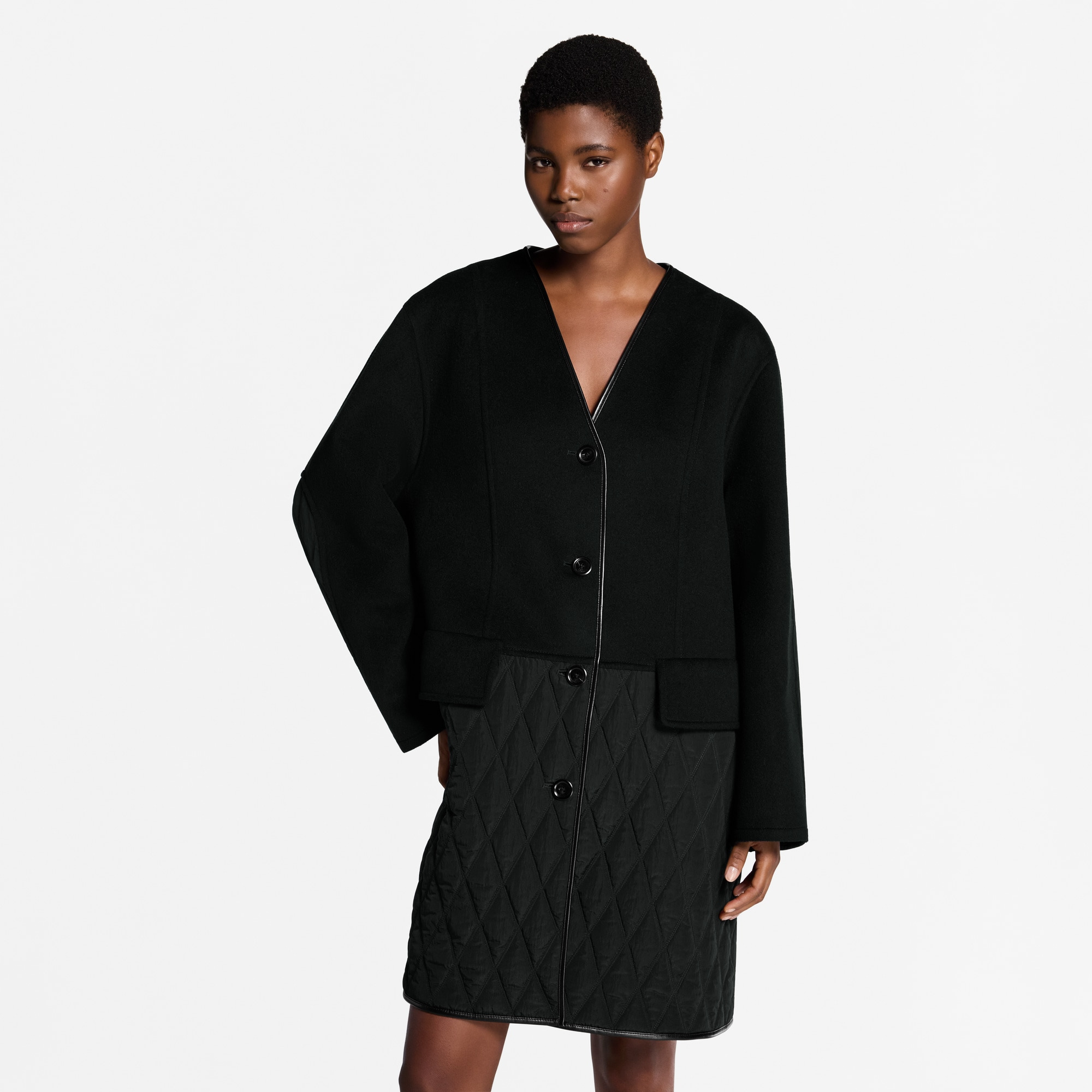 Quilt Accent Coat - 5