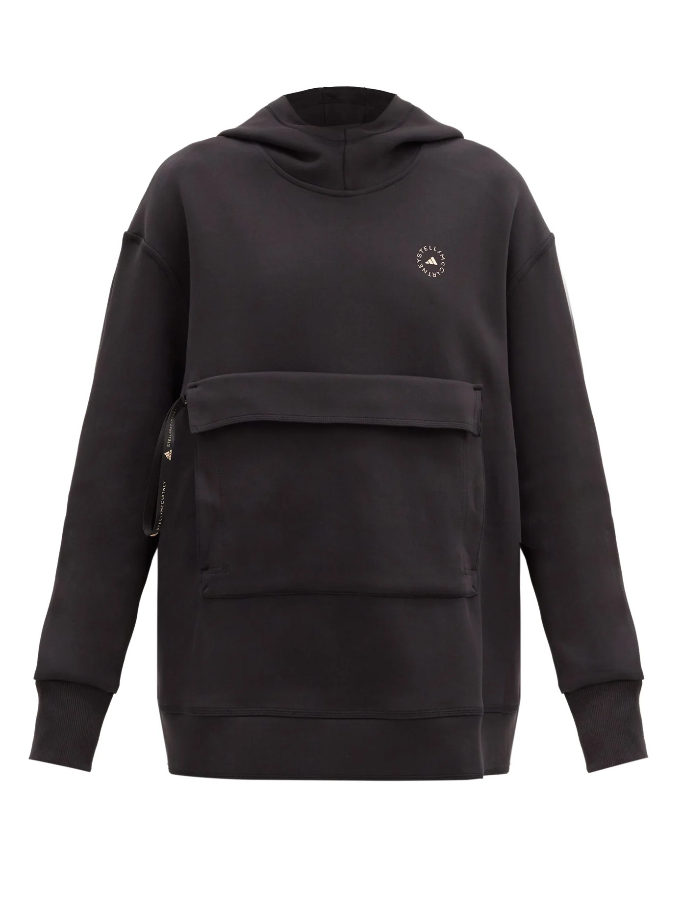 Oversized cotton-blend hooded sweatshirt - 1