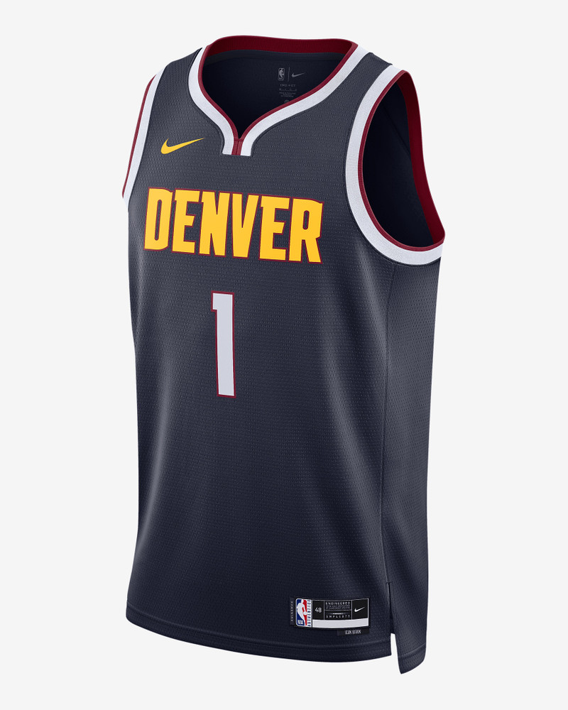 Denver Nuggets Icon Edition 2022/23 Nike Men's Dri-FIT NBA Swingman 저지 - 1