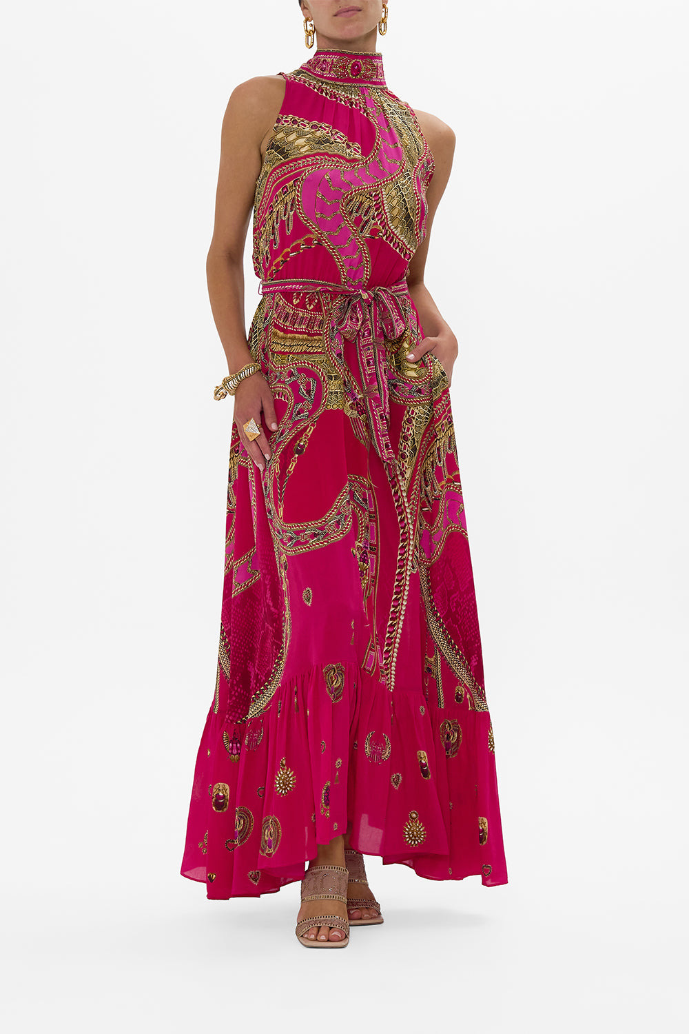 NECKTIE DRESS WITH ELASTICATED WAIST - 2