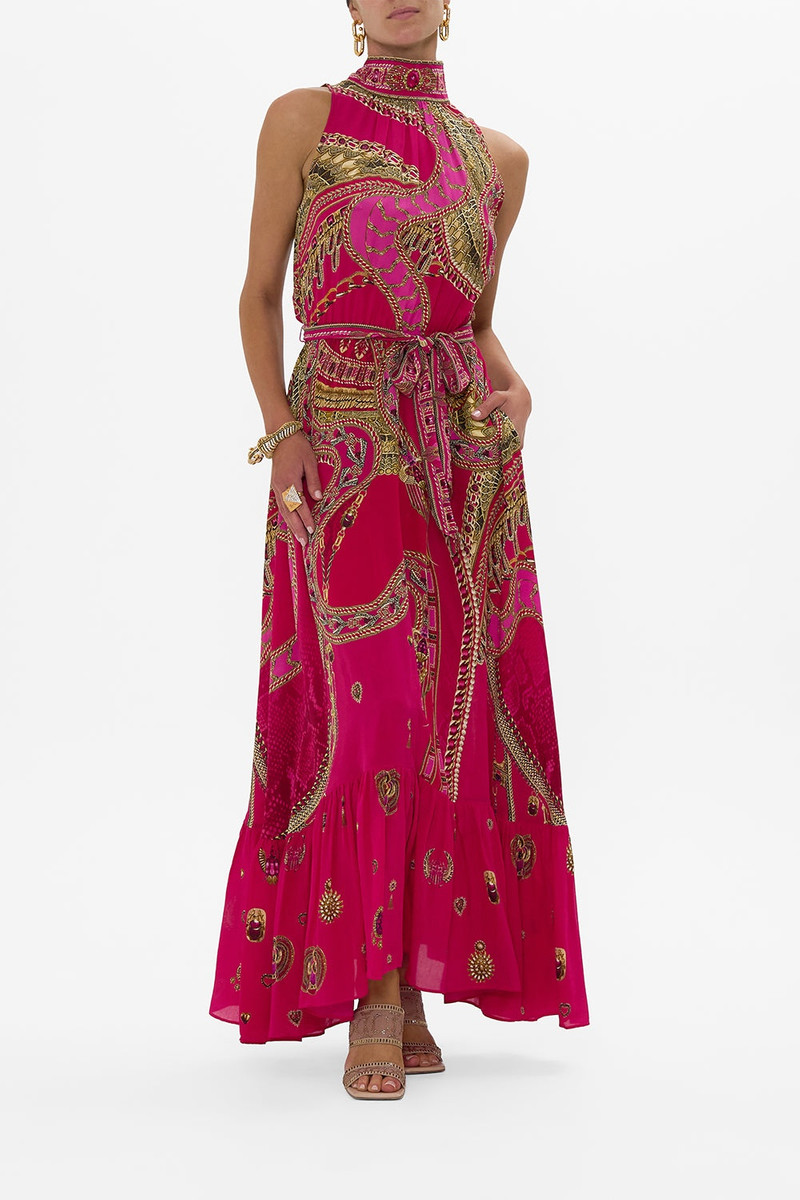 CAMILLA NECKTIE DRESS WITH ELASTICATED WAIST outlook
