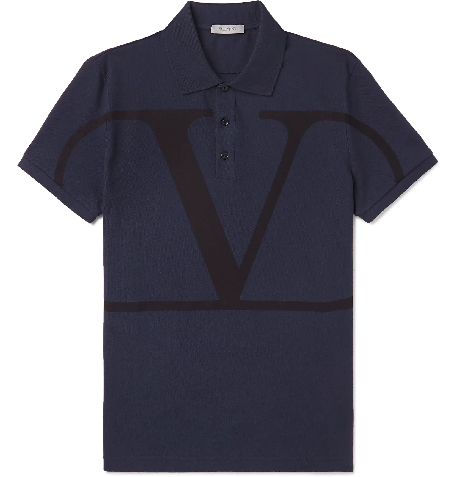 Slim-Fit Logo-Print Cotton-Piqué Polo Shirt - 1