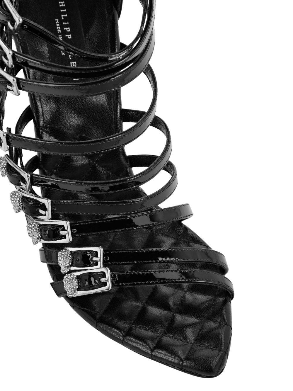 Skull leather sandals - 4