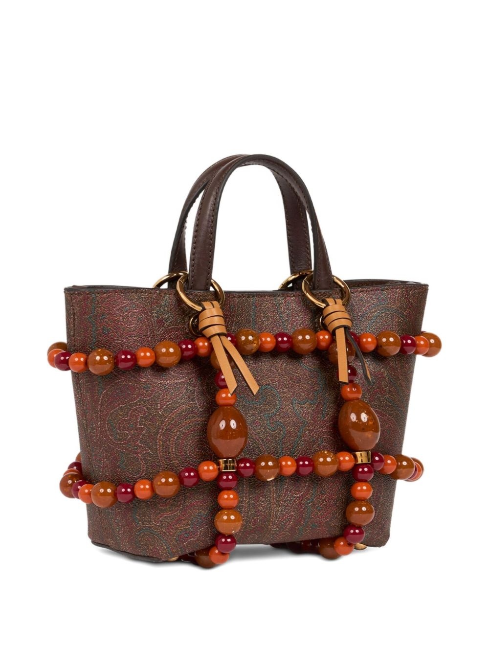 marble-embellished cage bag - 3