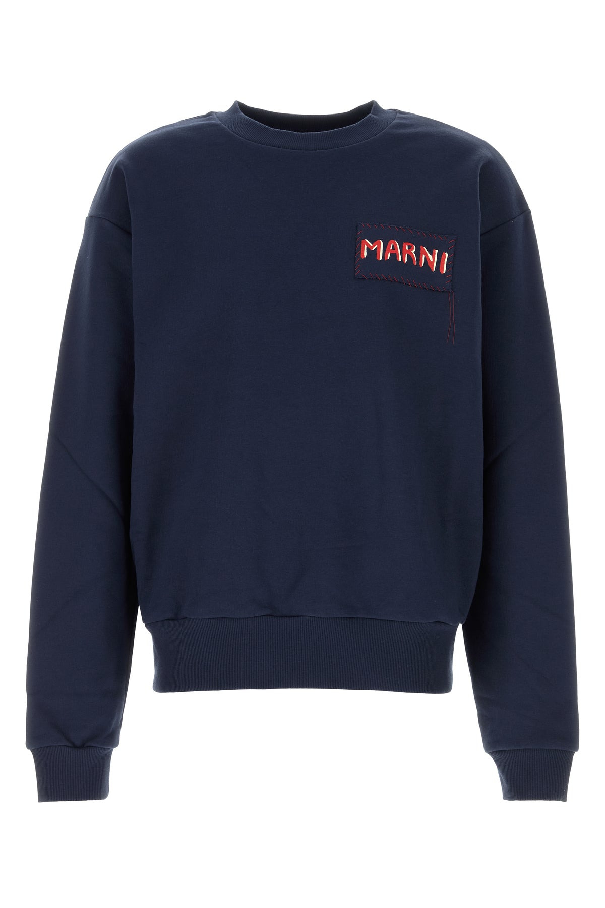Dark blue cotton sweatshirt - 1