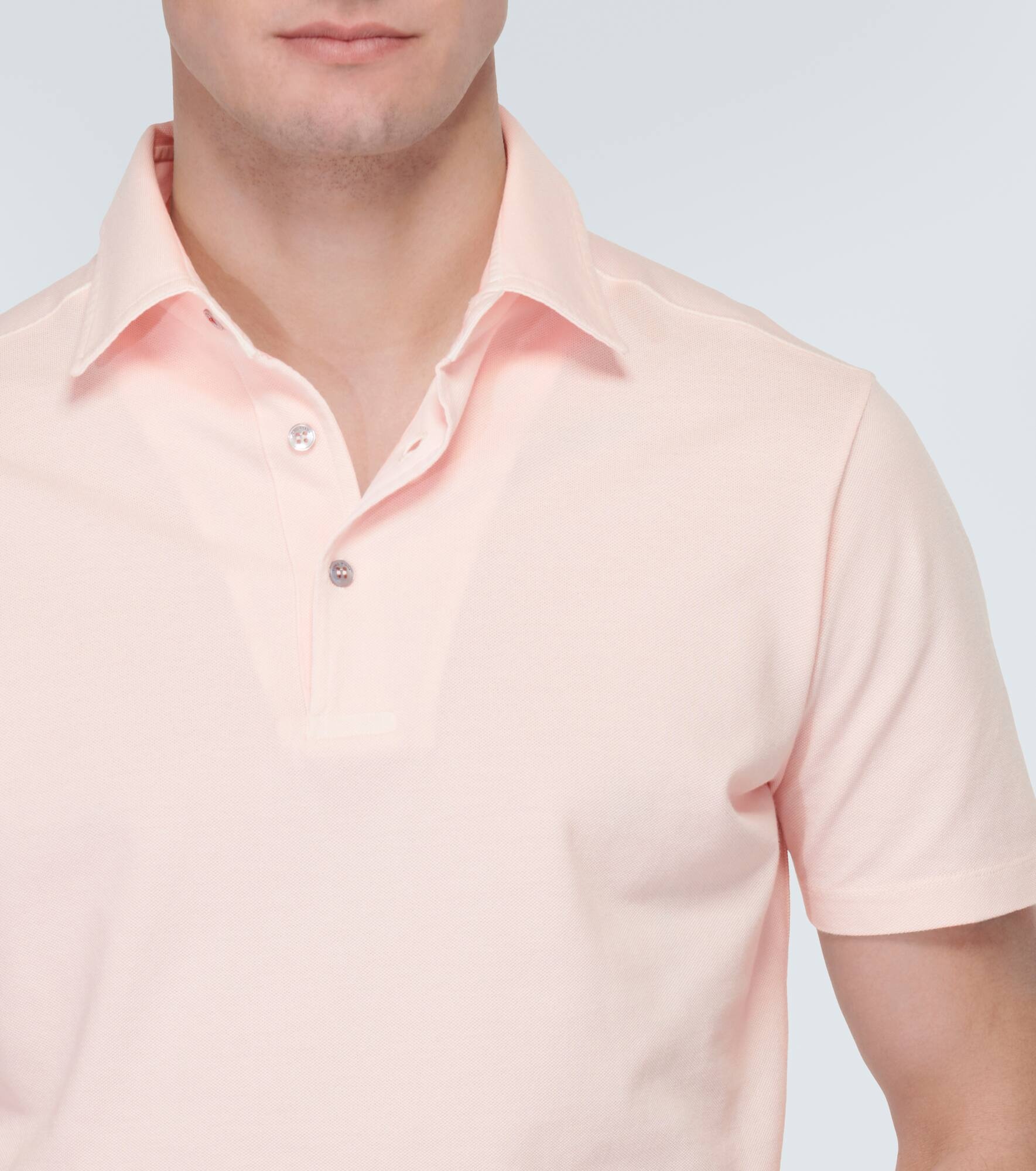 Cotton piqué polo shirt - 5