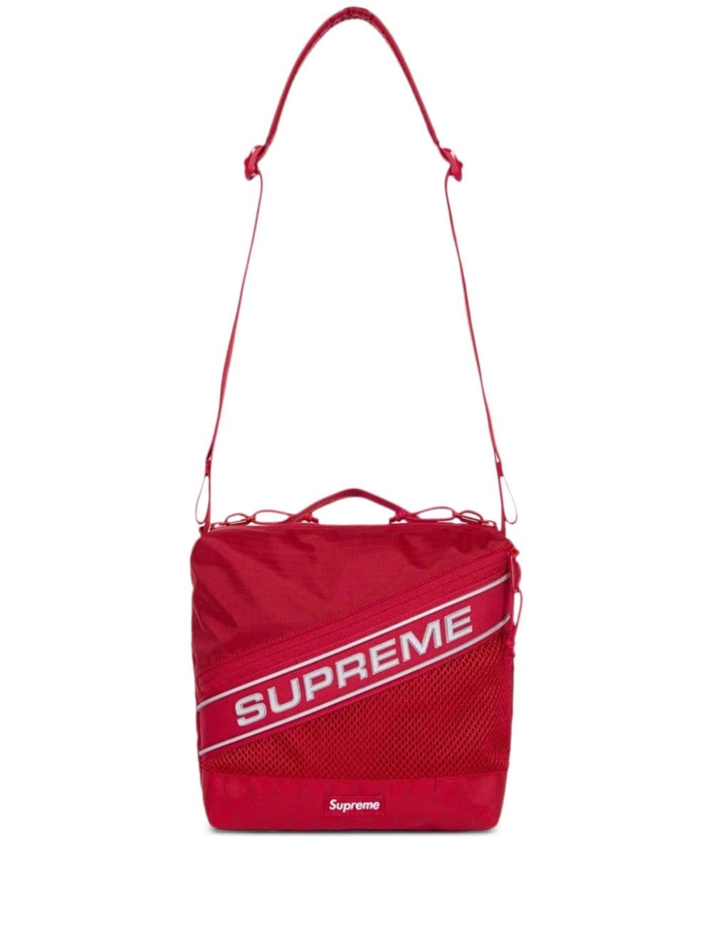 reflective logo shoulder bag - 1