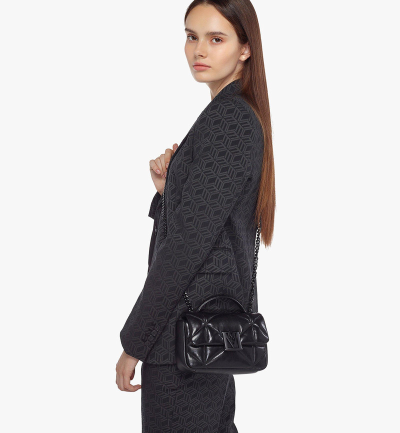 Travia Satchel in Cloud Quilted Leather 7