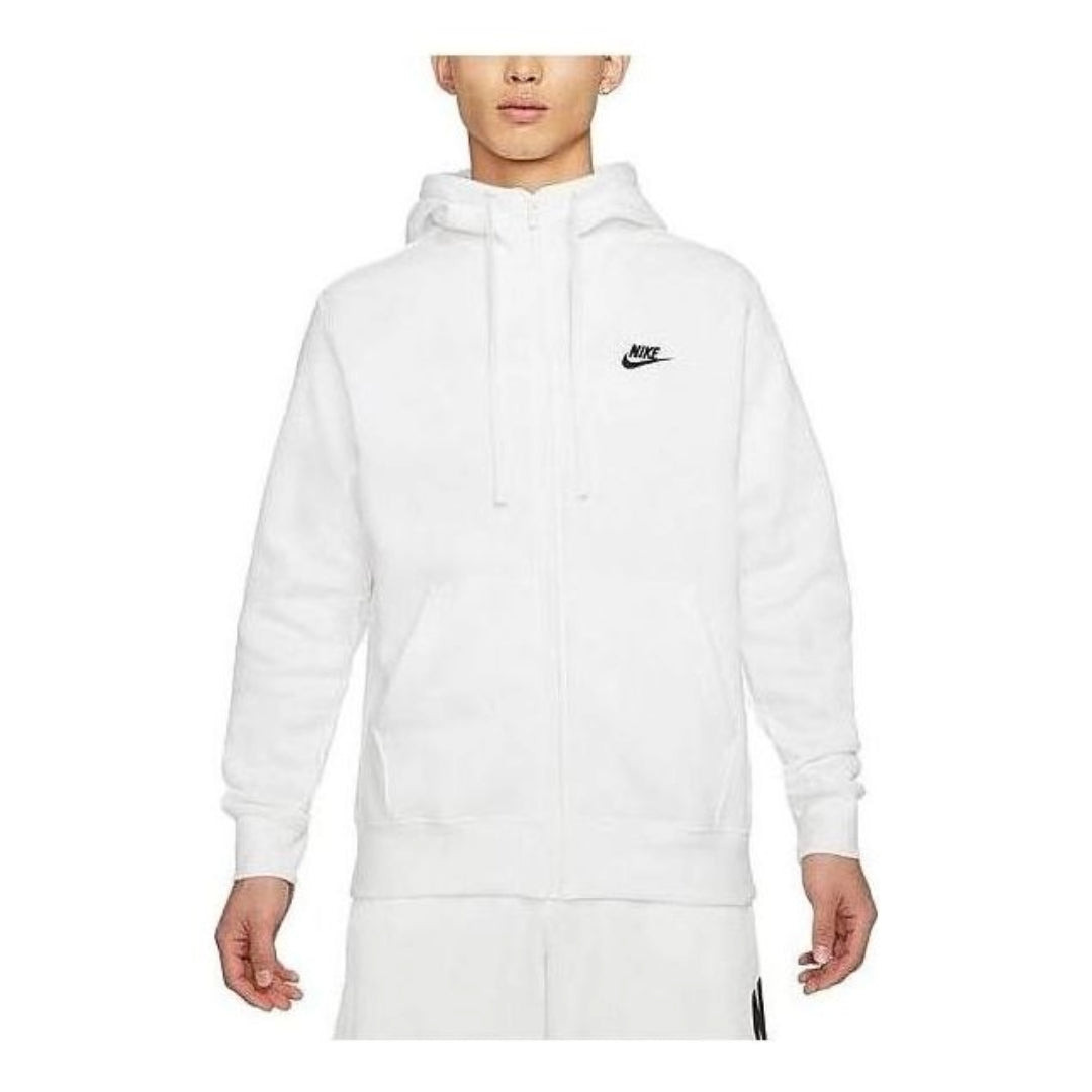 Nike Sportswear Club Fleece Full-Zip Hoodie 'White' BV2645-100 - 2