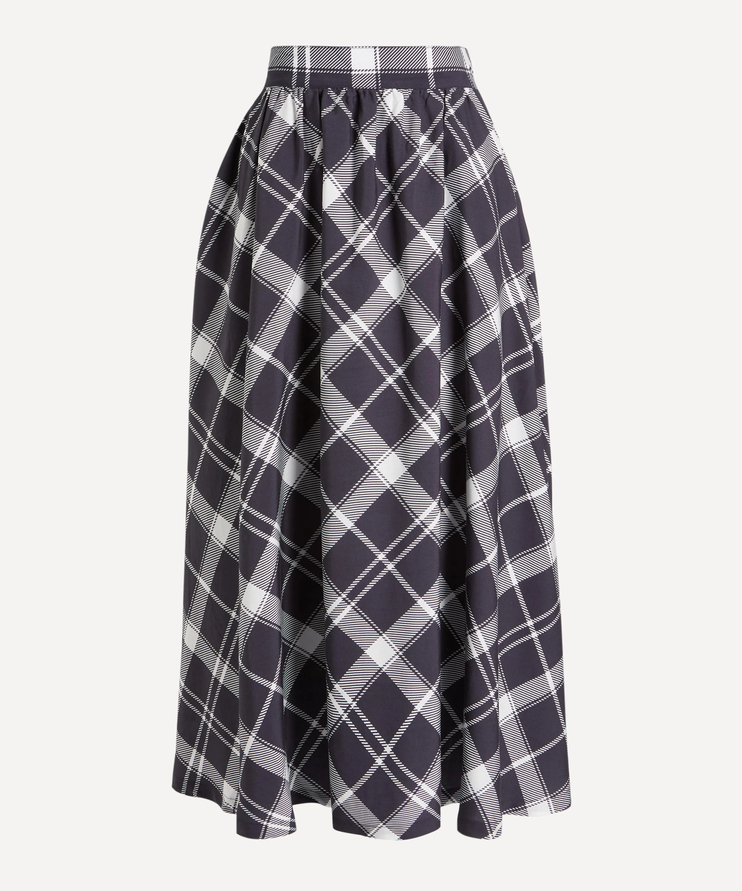 Baiton Tartan Midi Skirt - 1