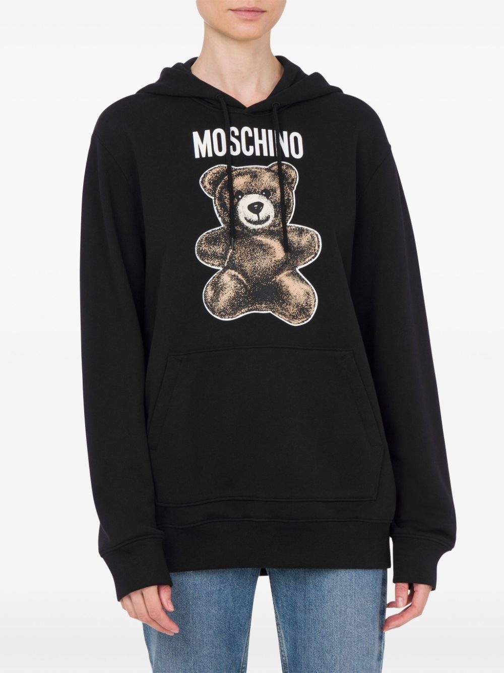 teddy bear-print hoodie - 2