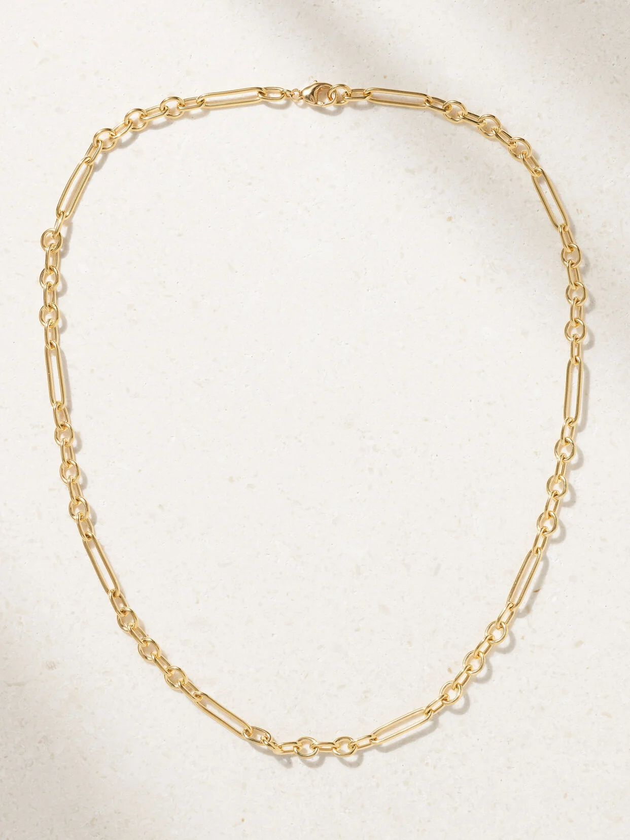 Small Mixed Clip 18-karat Gold Necklace - 1