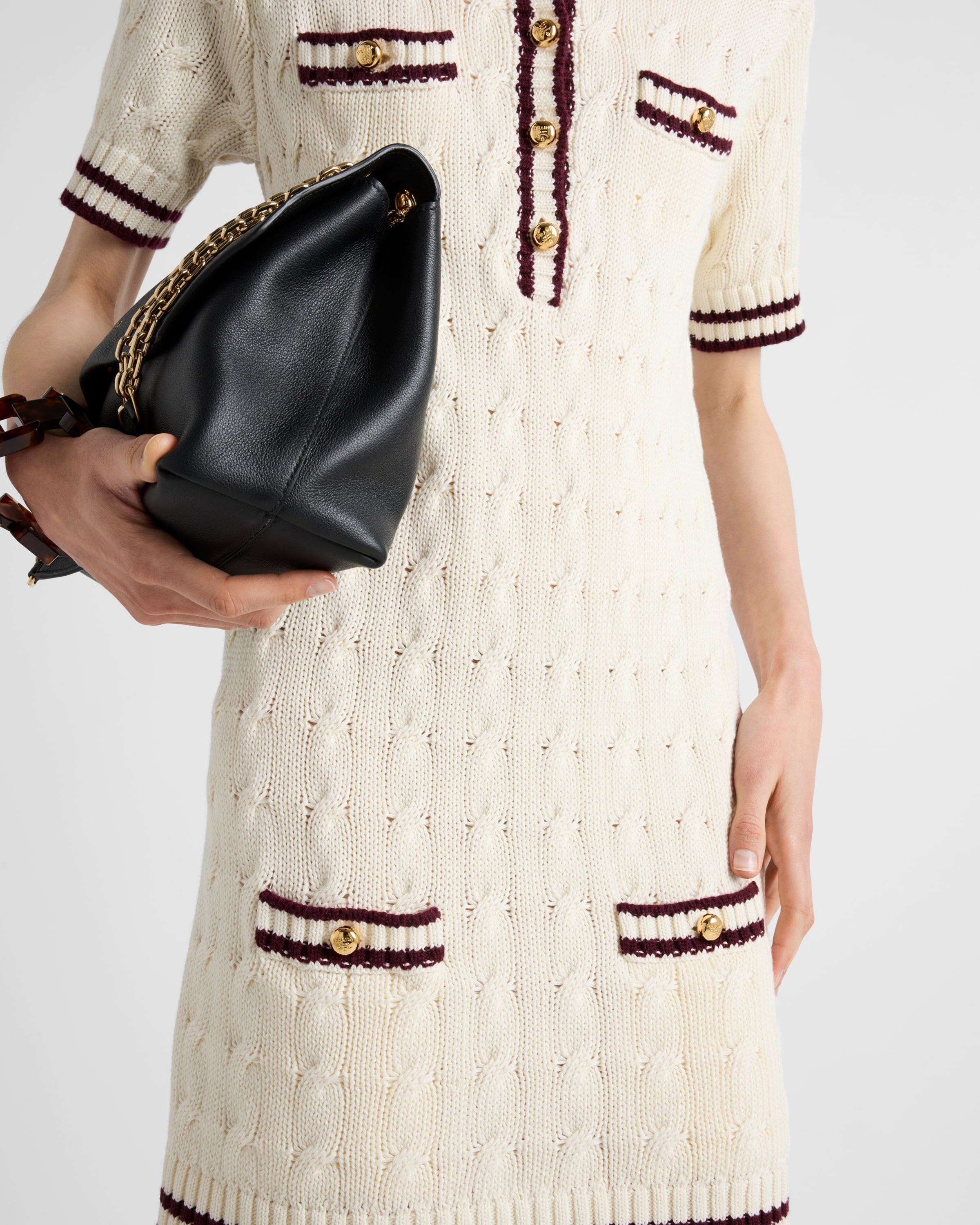 Round neck cotton mini-dress - 4