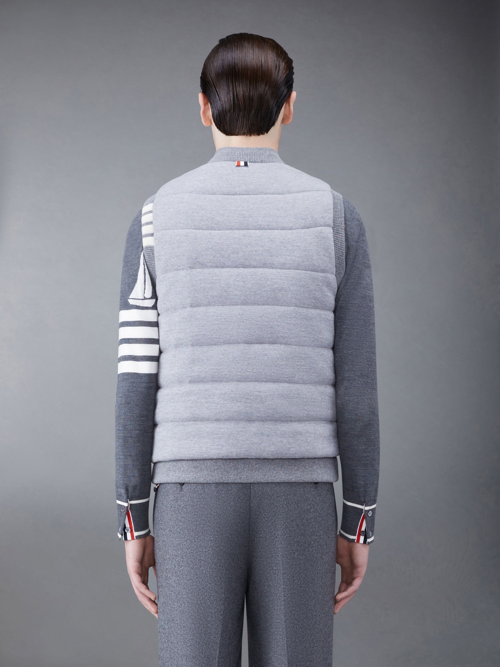 Merino and Jersey Down Reversible Vest - 3