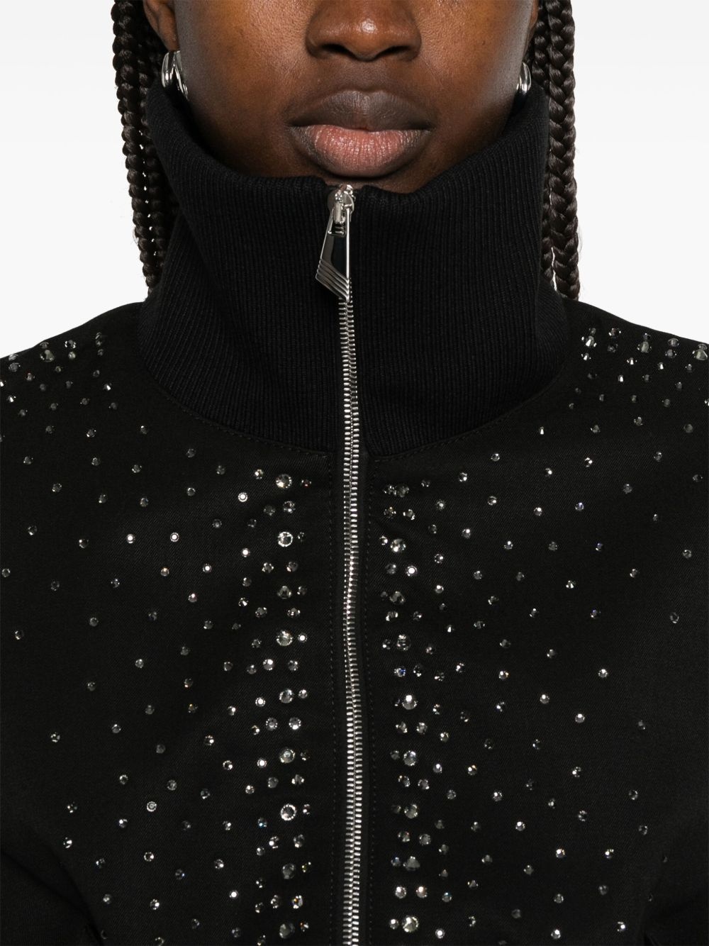 crystal-embellished bomber jacket - 5