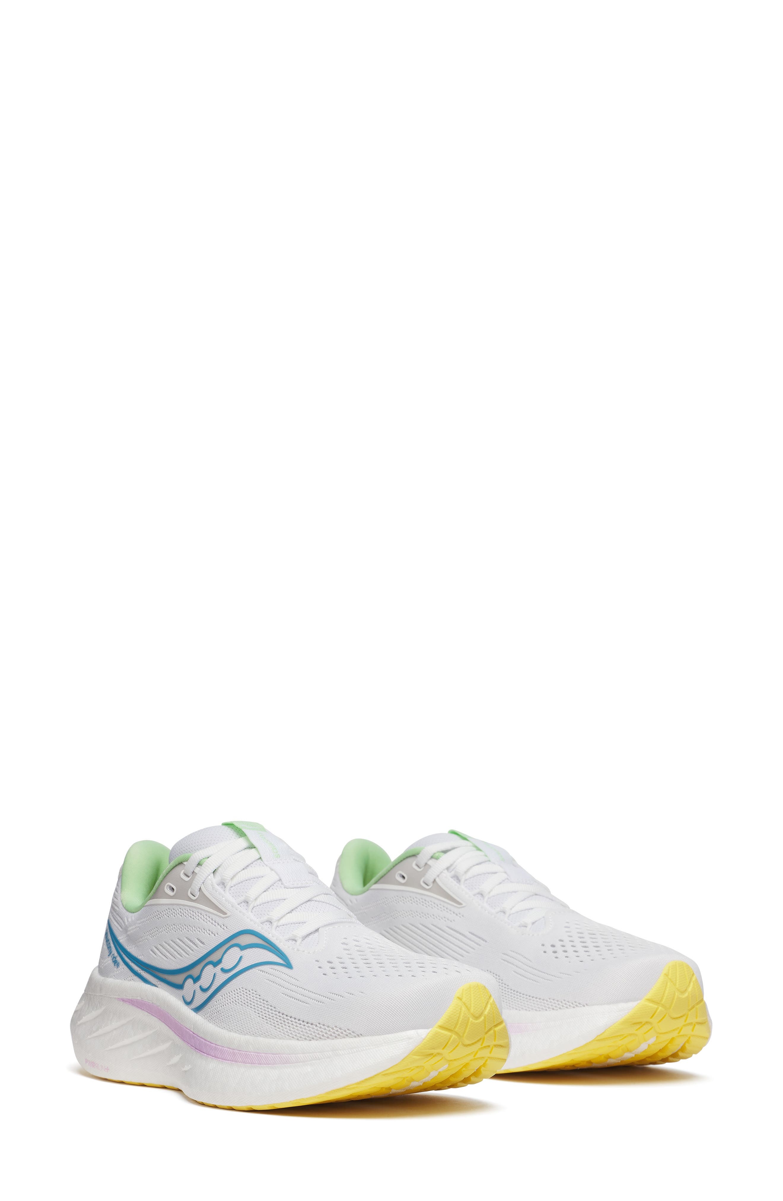Saucony Ride 18 Running Shoe in White/Verbana at Nordstrom - 1