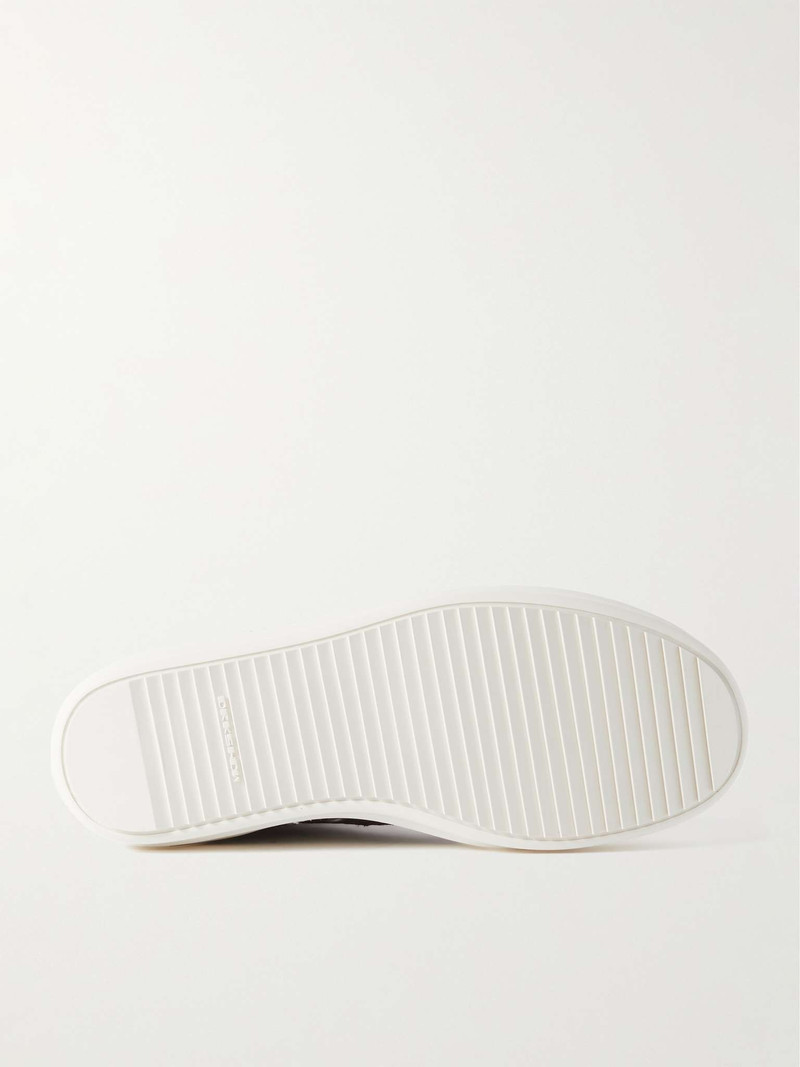 Coated-Seaweed and Nylon High-Top Sneakers 3