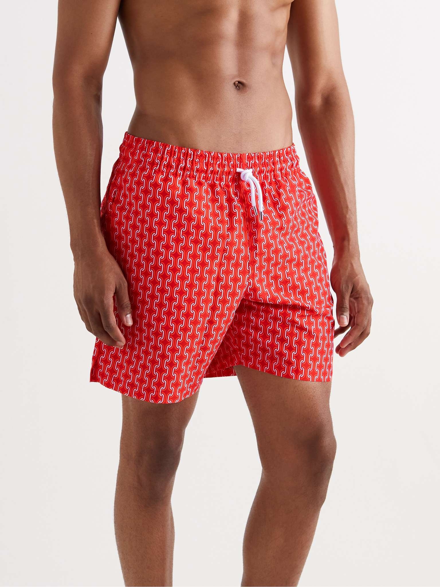 Mid-Length Printed Swim Shorts - 2