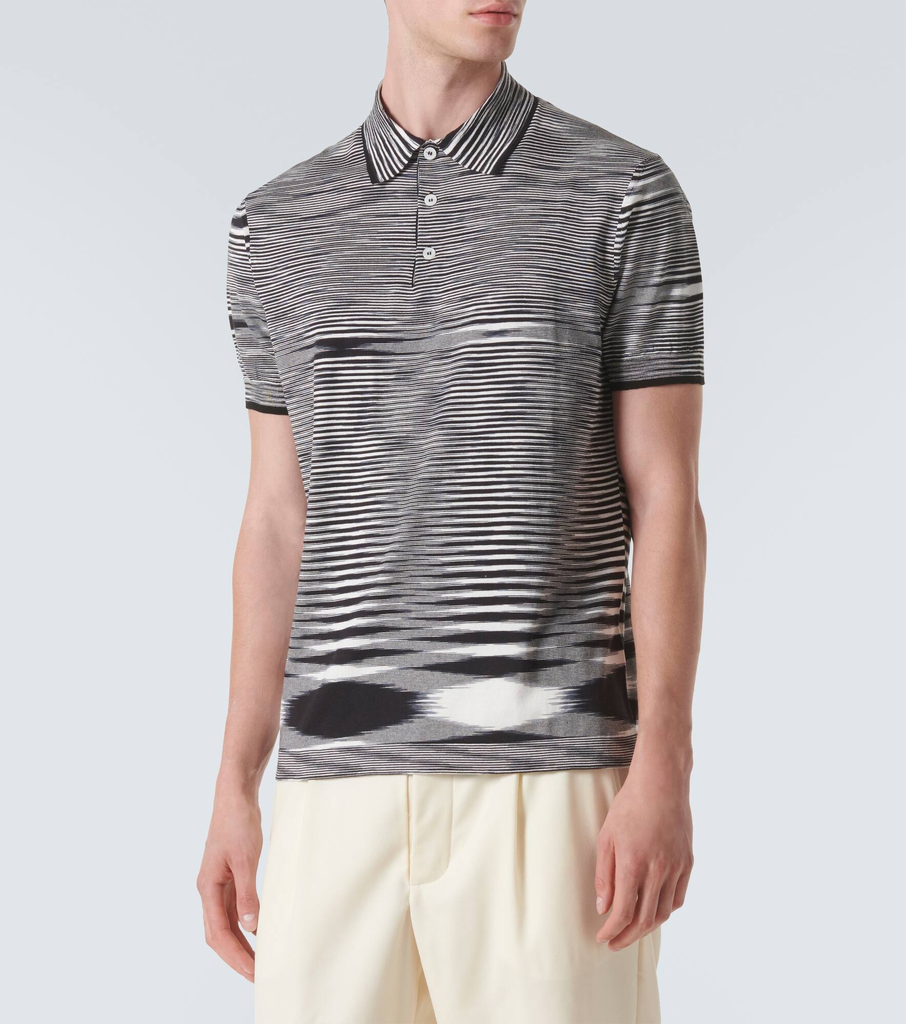 Space-dyed cotton polo shirt - 3
