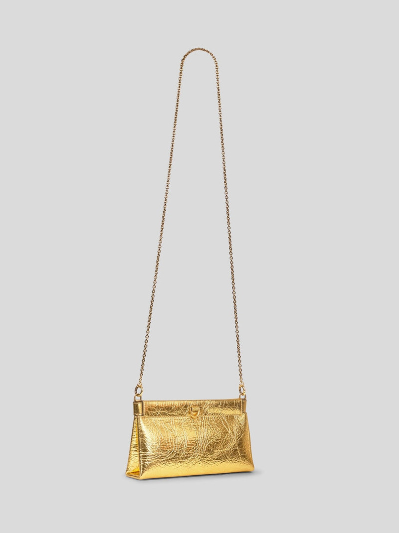 MINI LEATHER CLUTCH TALK WITH CHAIN SHOULDER STRAP 5