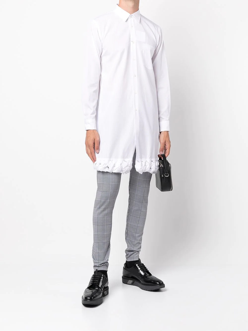 contrast-trim cotton shirt - 2