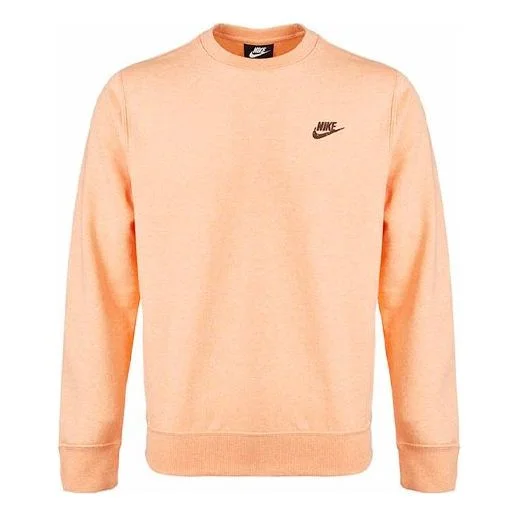 Nike Sportswear Alphabet Logo Round Neck Long Sleeves Apricot Pink DA0684-800 - 1