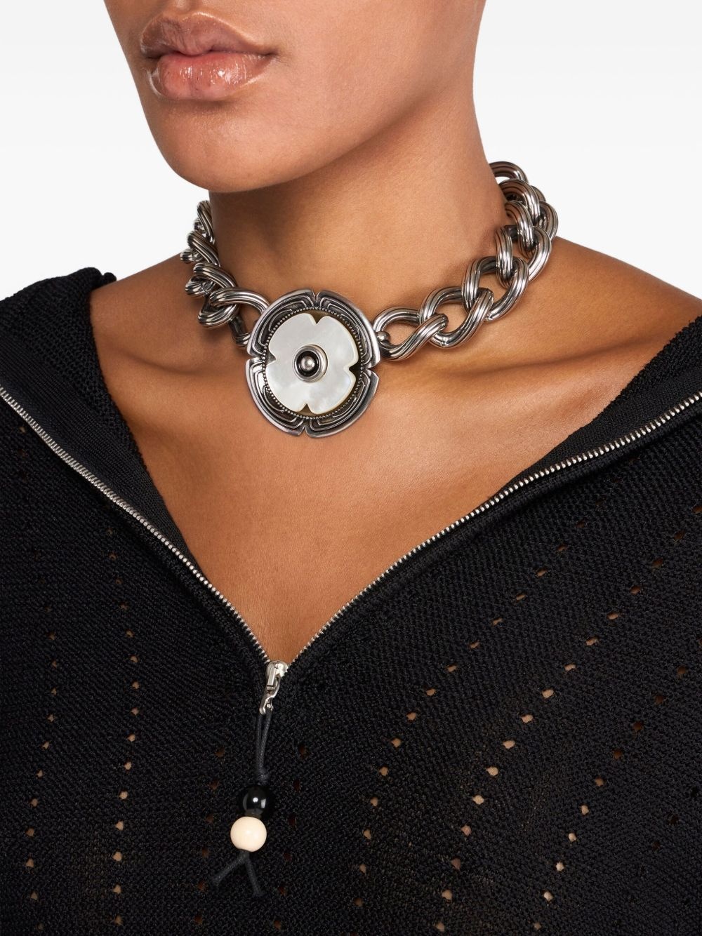 floral-motif necklace - 2