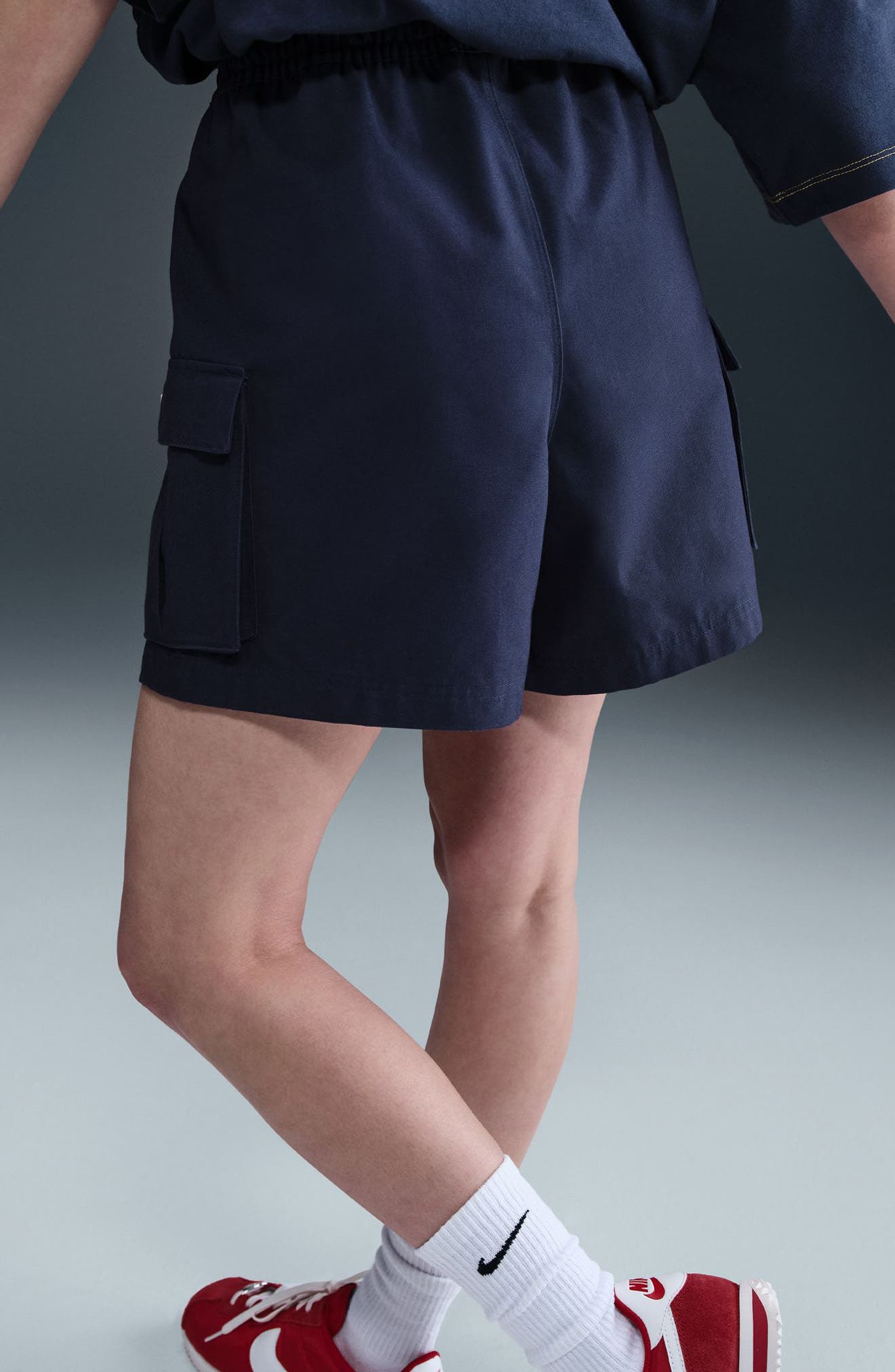 Nike Sportswear Loose Fit 5-Inch Cargo Shorts in Midnight Navy/Sail at Nordstrom - 6