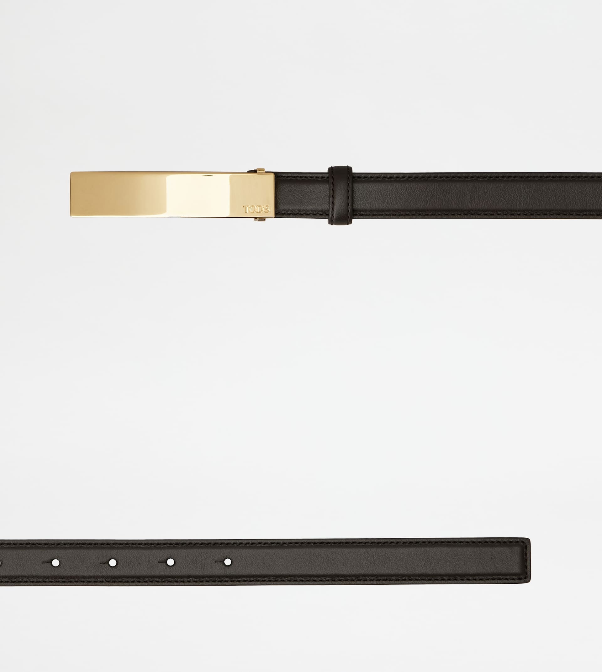 BELT IN LEATHER - BROWN - 2