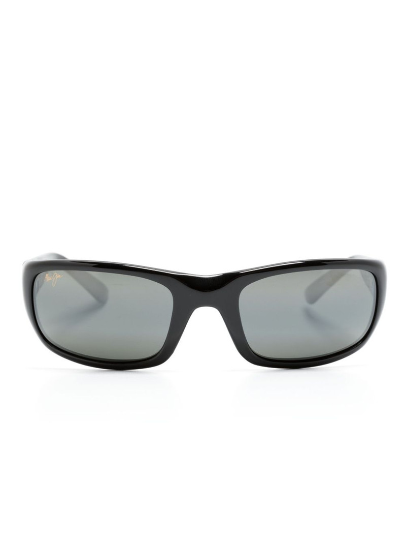logo-print rectangle-frame sunglasses 1