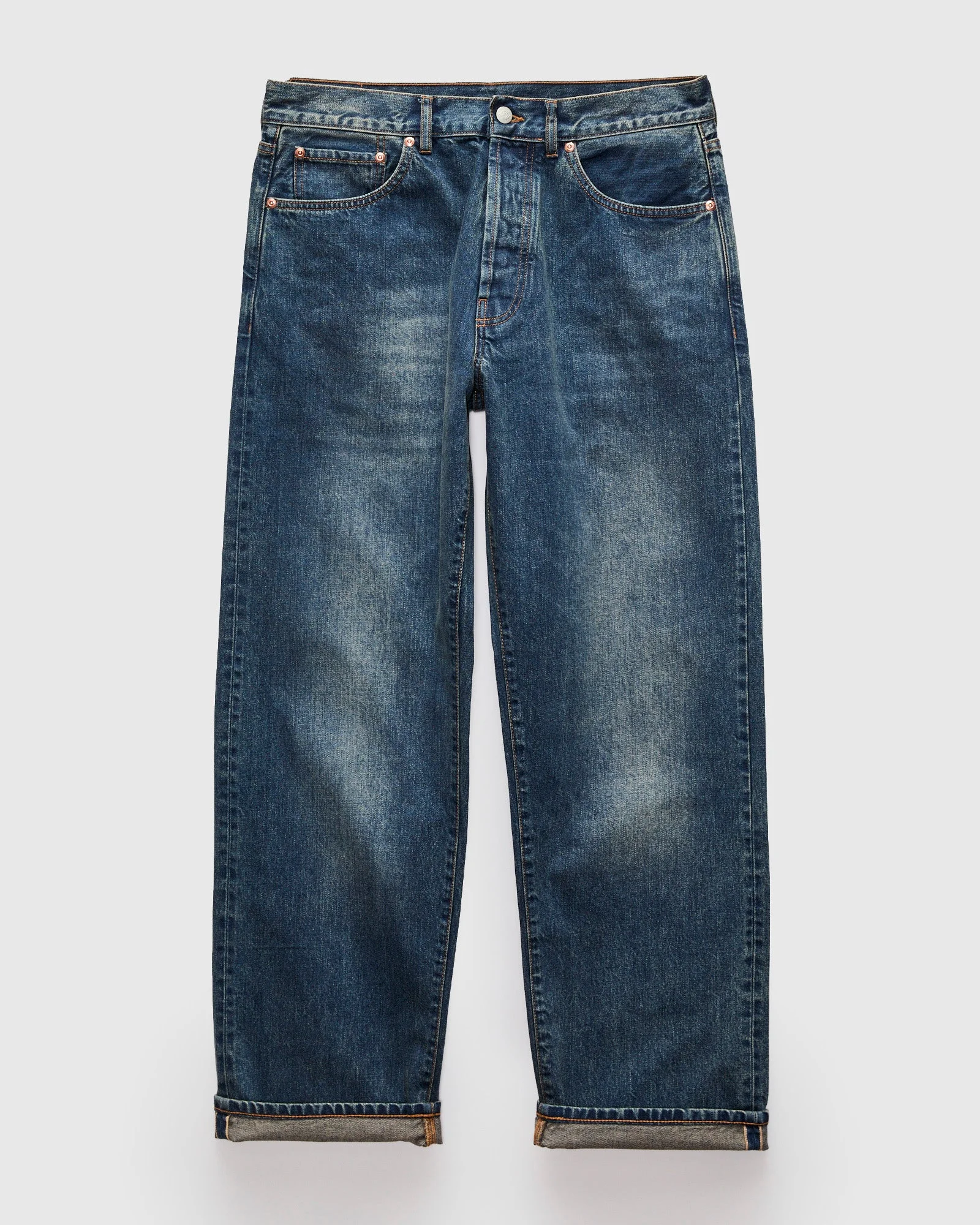 K102W Indigo Vintage Wash Jean – Wide Fit - 1