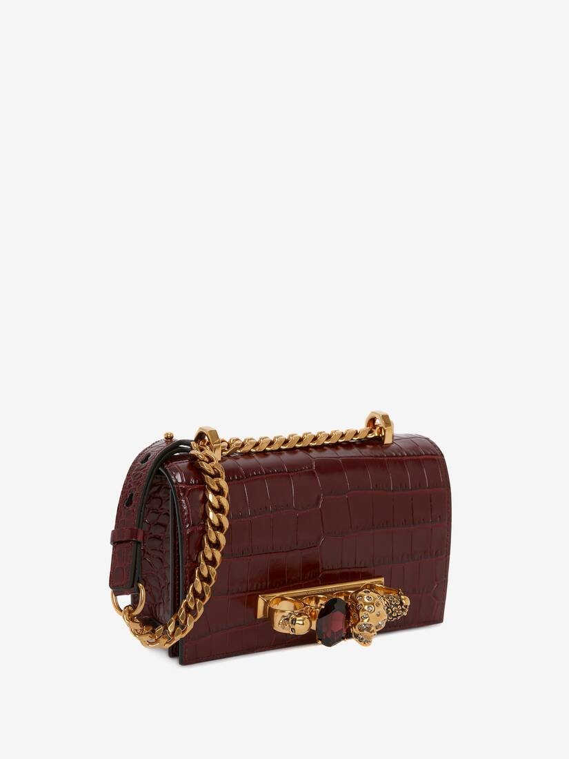 Women's Mini Jewelled Satchel in Madder - 2