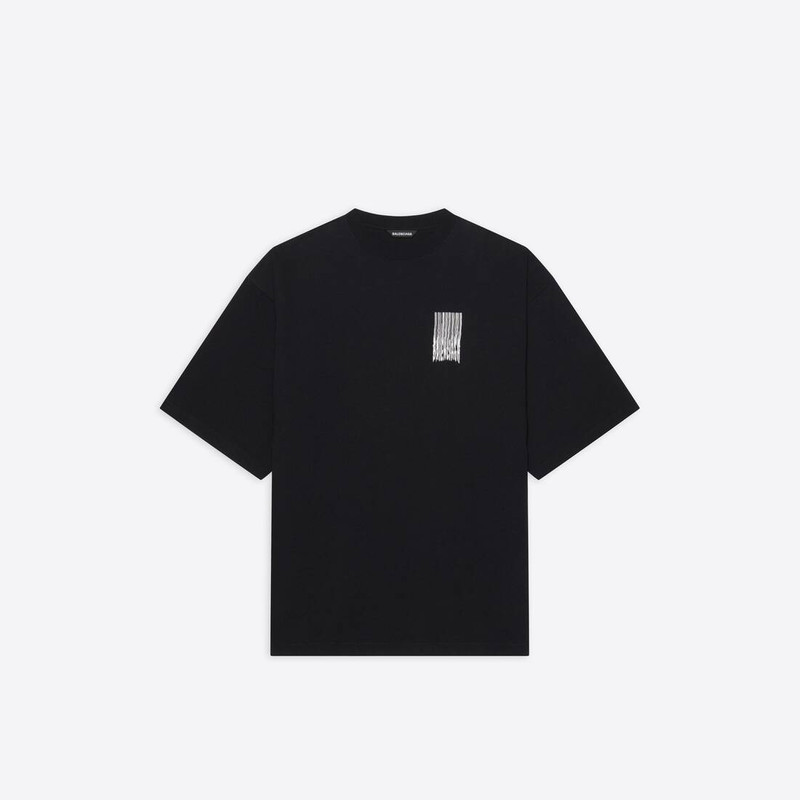 Barcode Wide Fit T-shirt in Black - 1