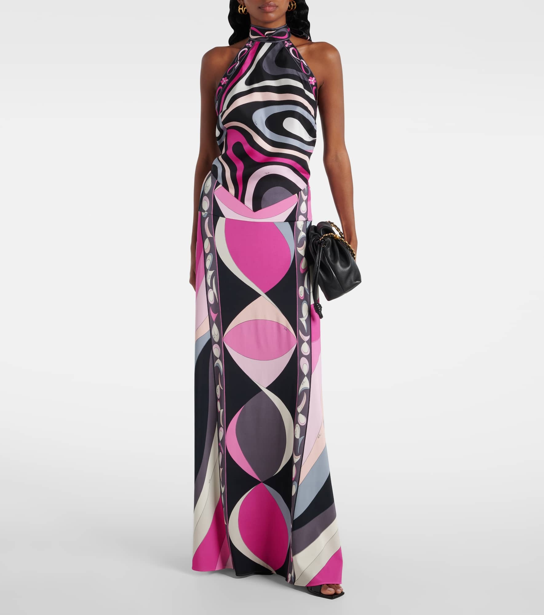 Marmo jersey satin maxi skirt - 2