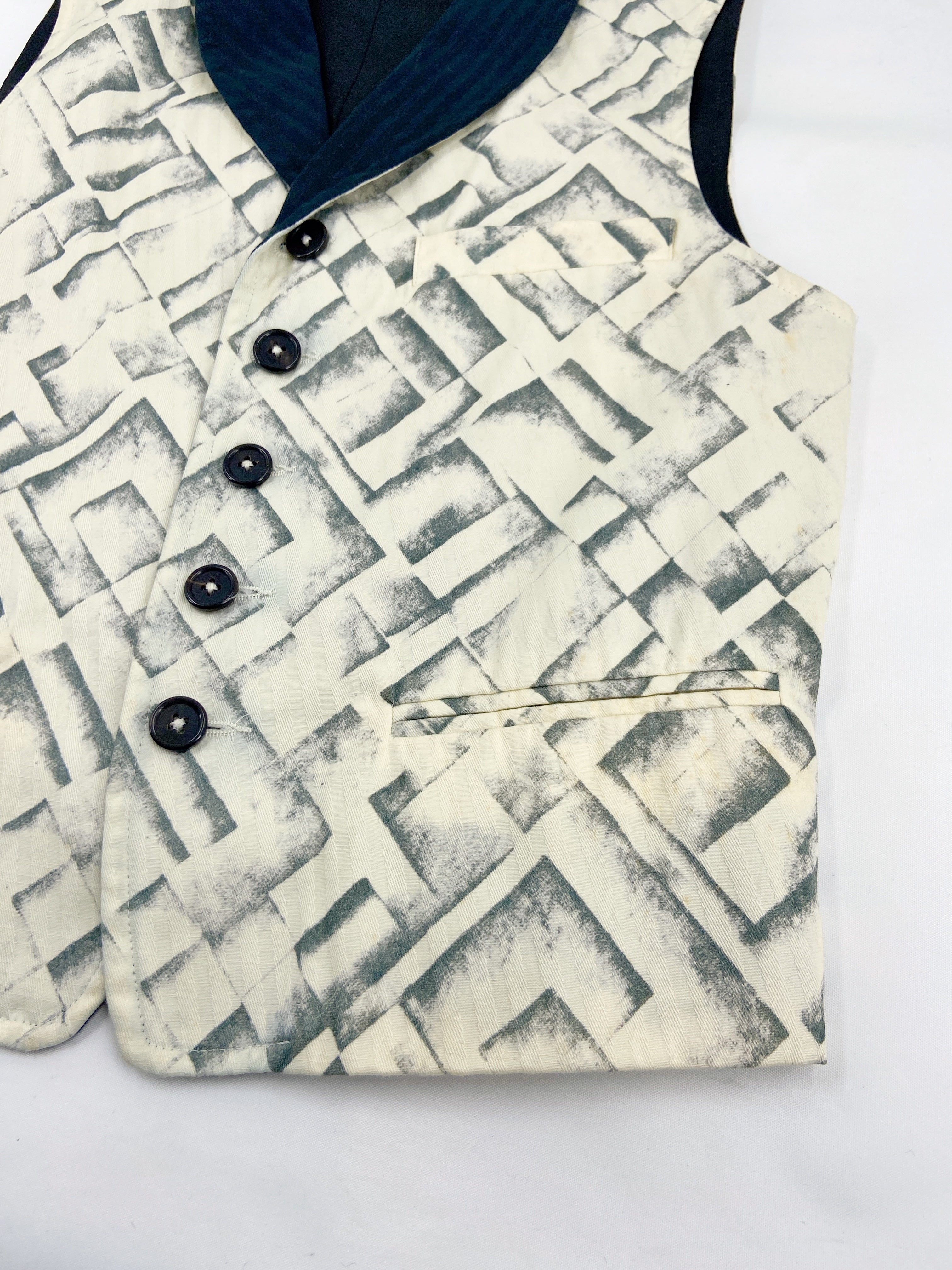 Ann Demeulemeester Spring 2008 Abstract Tyre Print Gillet Vest Top XS - 10