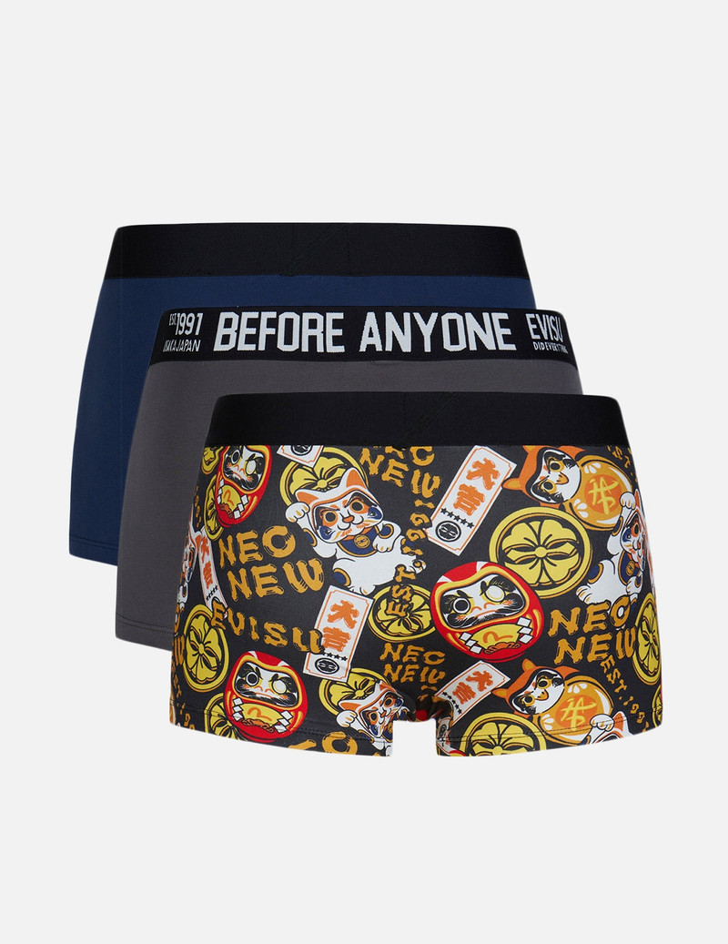 EVISU THREE-PACK MIXED TRUNKS outlook