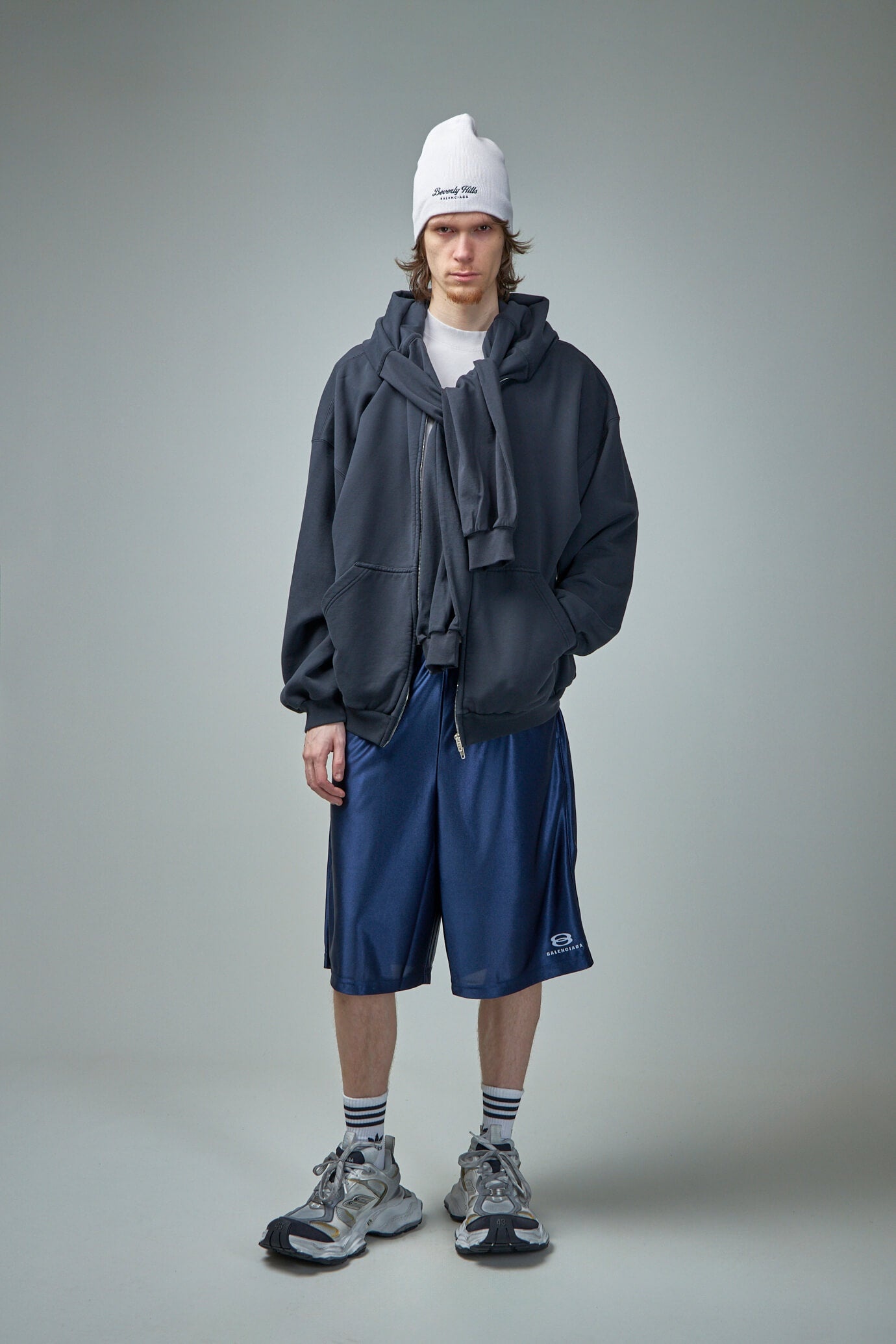 BALENCIAGA Incognito Zip-Up Hoodie | labelsfashion | REVERSIBLE